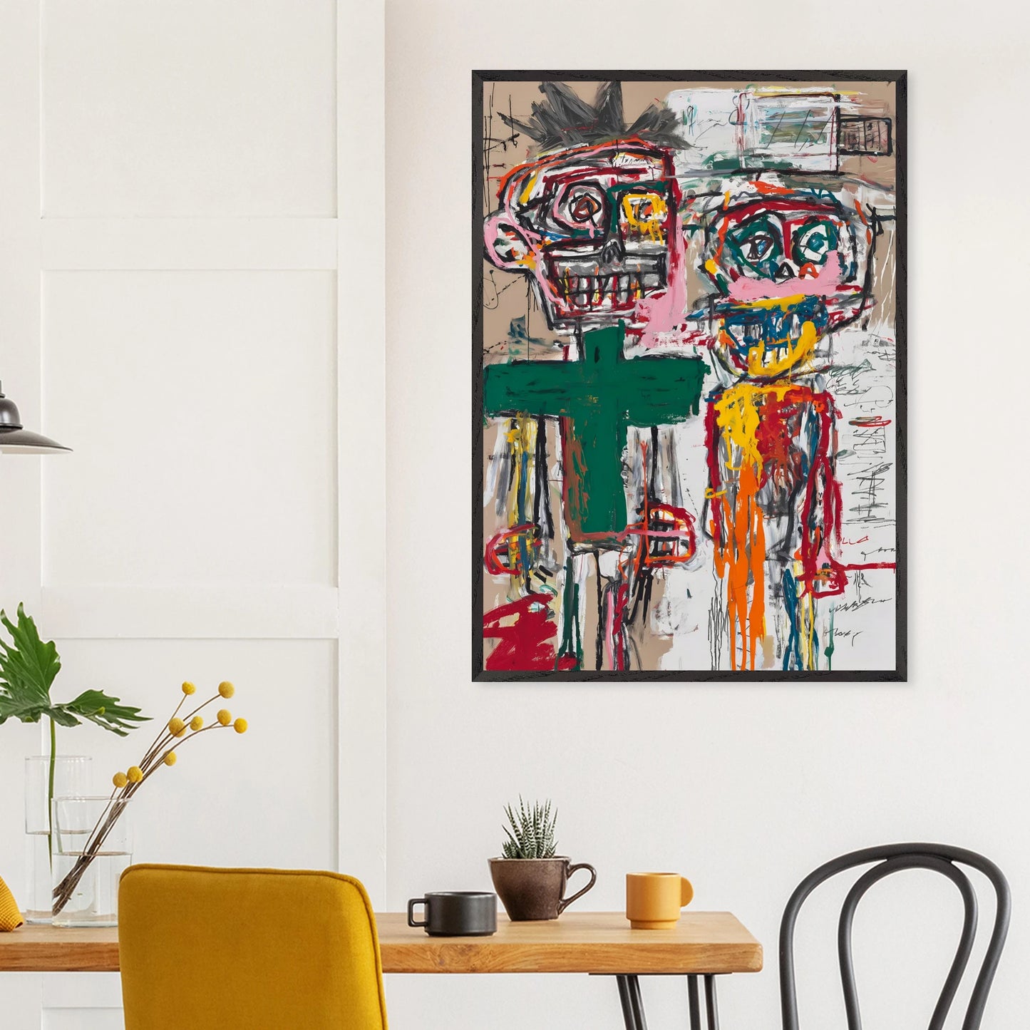 Deux Totems — tableau encadre bois — vue 18 — art mural STNCL