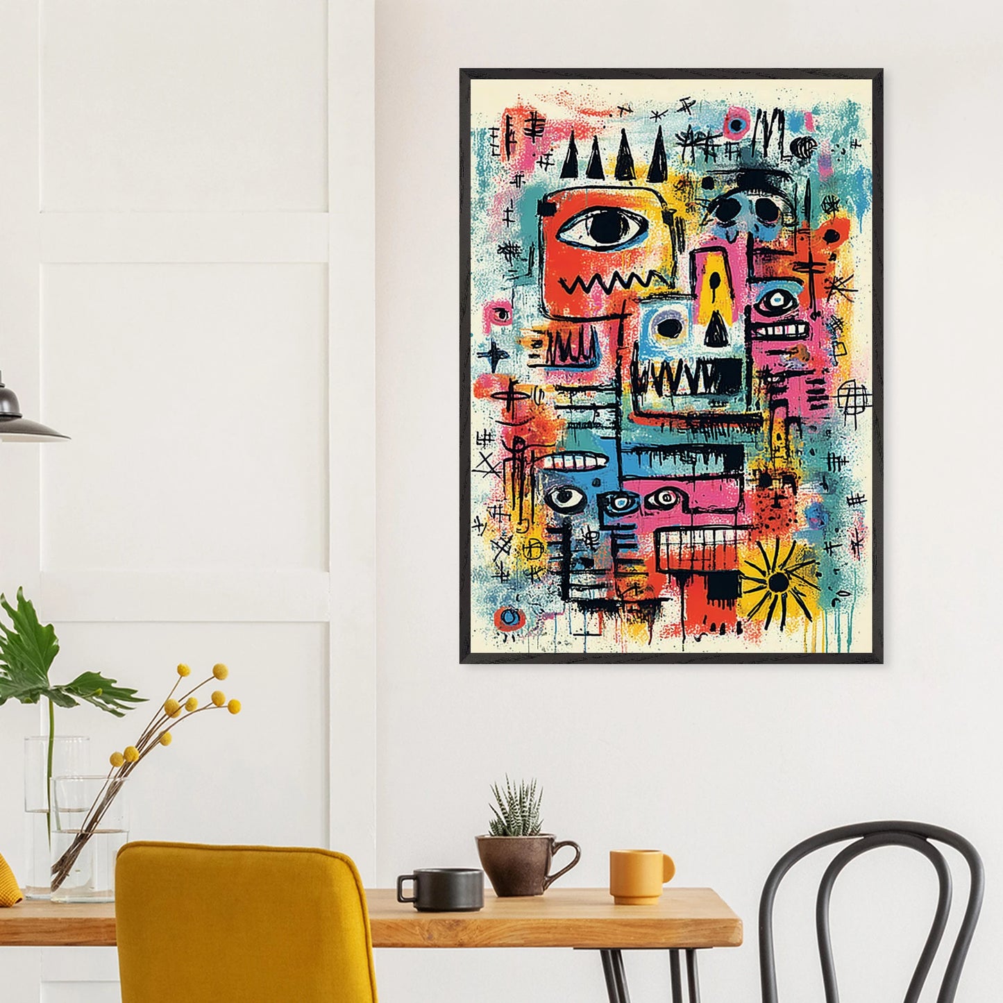 Tribu Primitive — tableau encadre bois — vue 18 — art mural STNCL