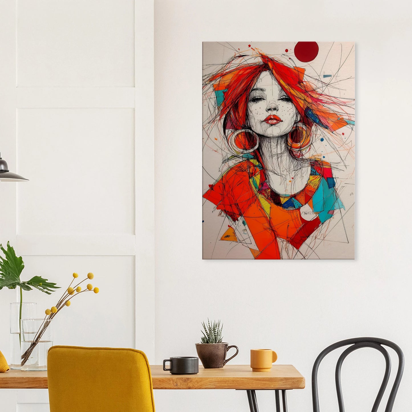 Créoles et Crayon — tableau sur toile — vue 8 — art mural STNCL