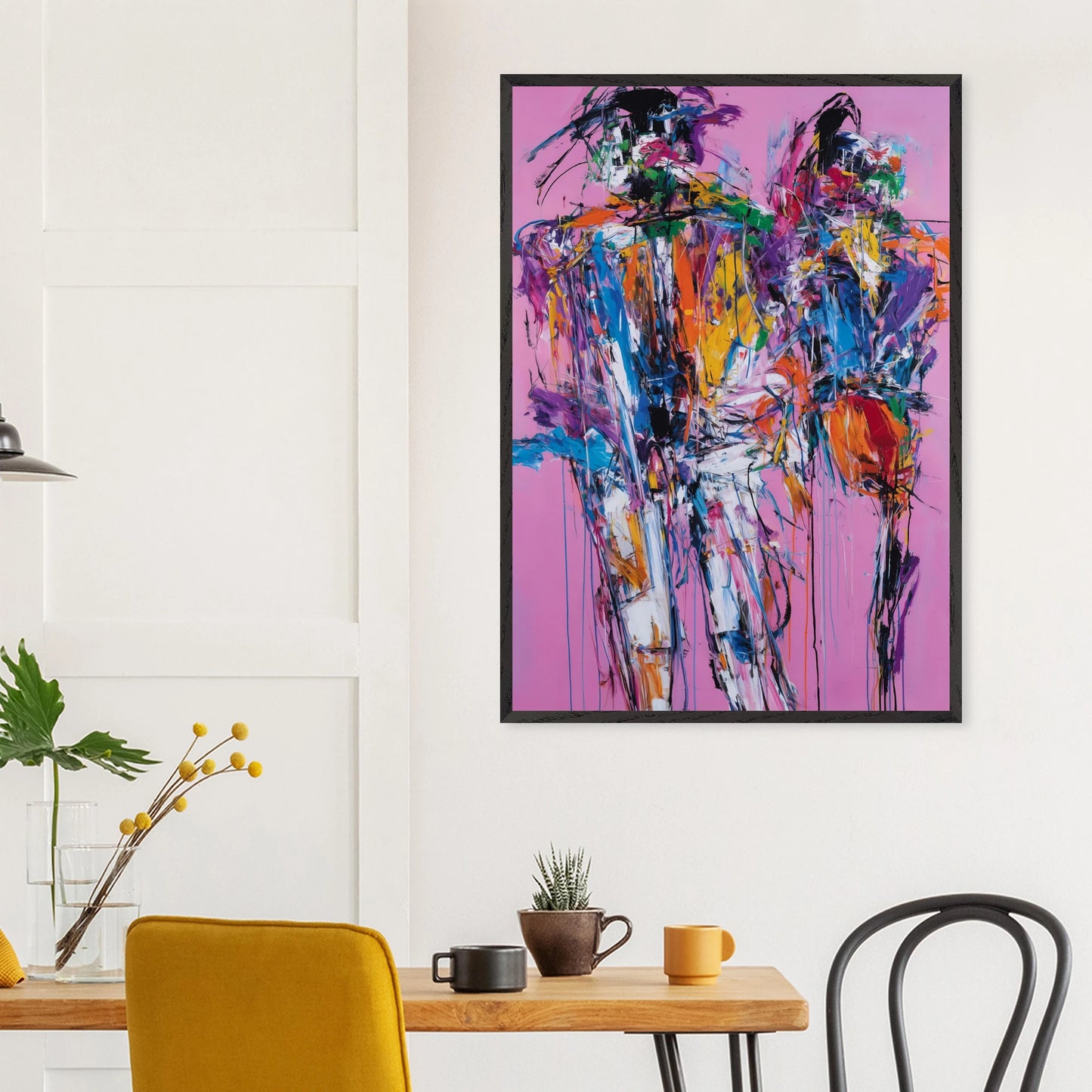 Duo en Tumulte — tableau encadre bois — vue 18 — art mural STNCL