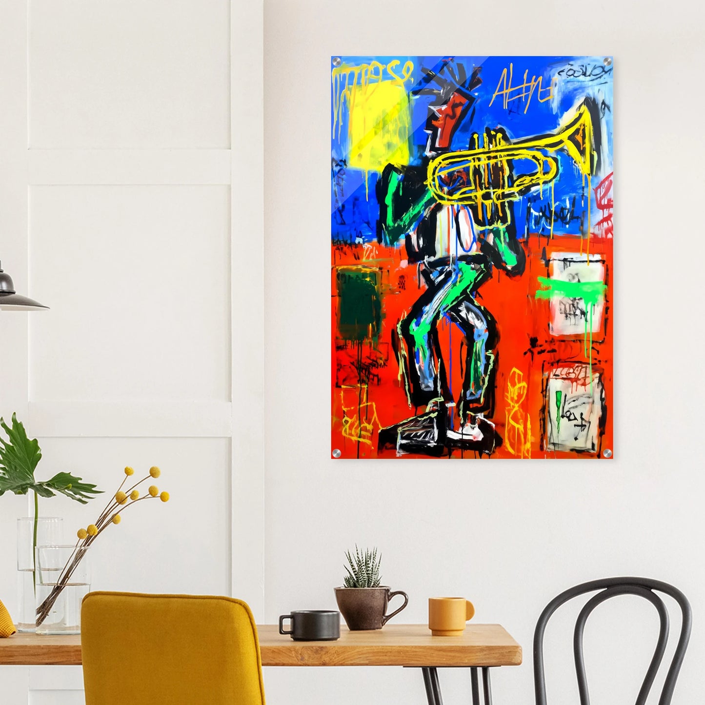 Le Trompettiste — tableau plexiglas — vue 8 — art mural STNCL
