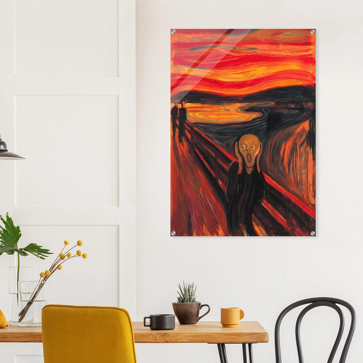 Cri Écarlate — tableau plexiglas — vue 8 — art mural STNCL