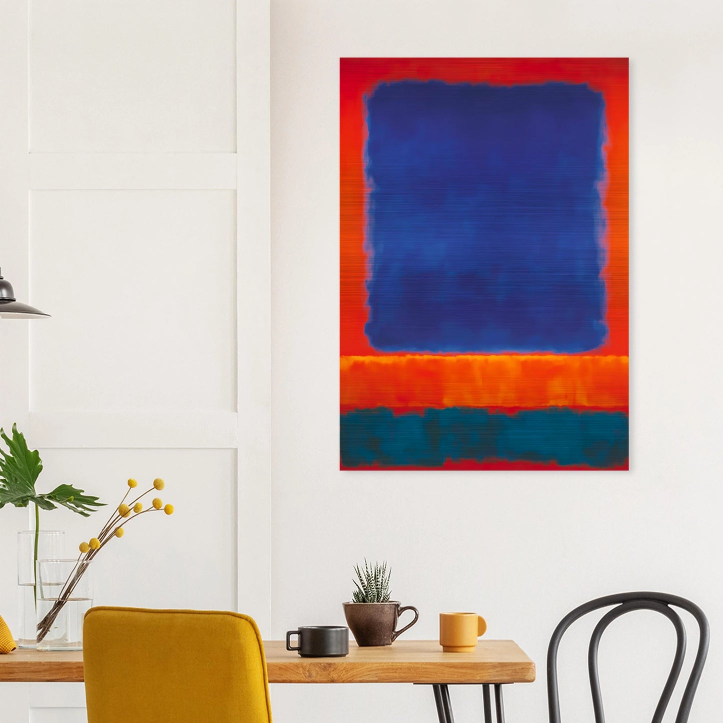 Bleu en Apesanteur — tableau aluminium — vue 8 — art mural STNCL