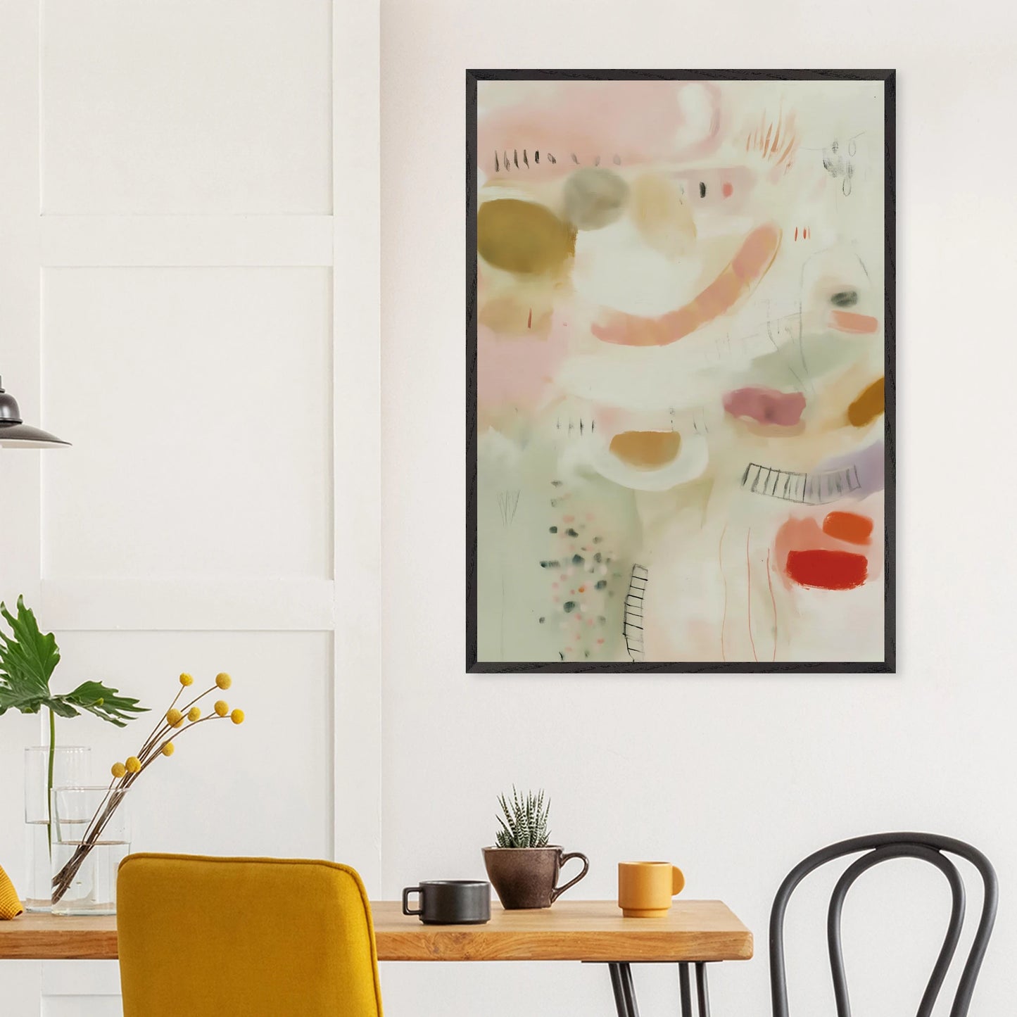 Murmures Pastel — tableau encadré bois — vue 18 — art mural STNCL