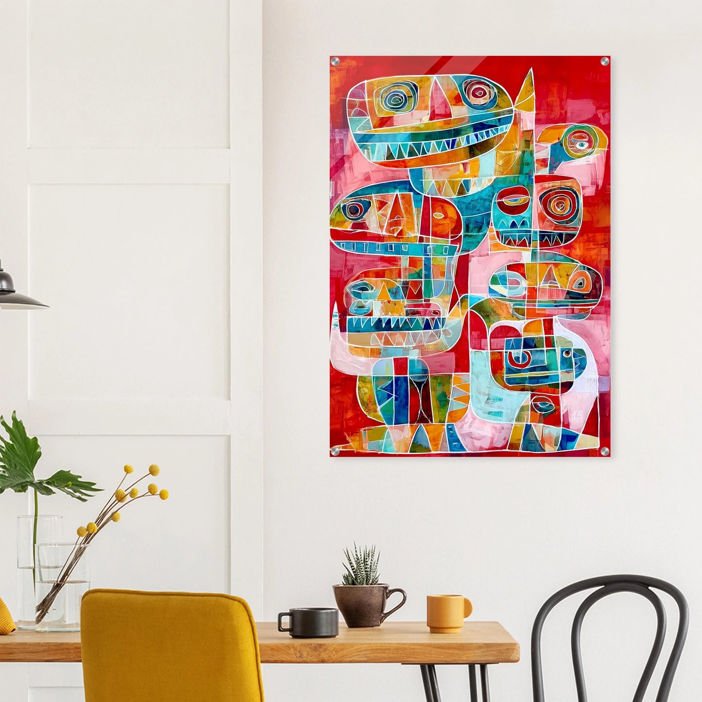 Totems Imbriqués — tableau plexiglas — vue 8 — art mural STNCL