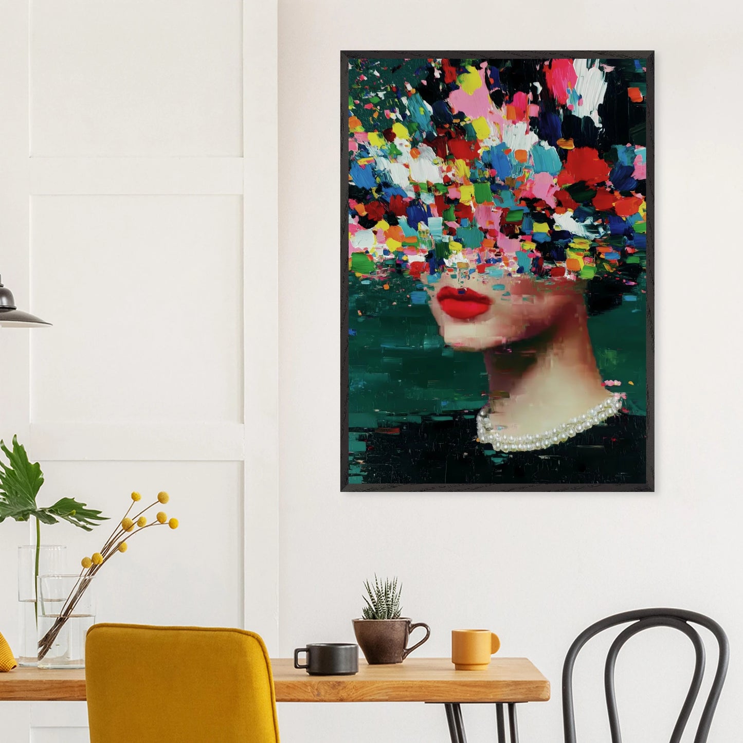 Sous les Fleurs — tableau encadré bois — vue 18 — art mural STNCL