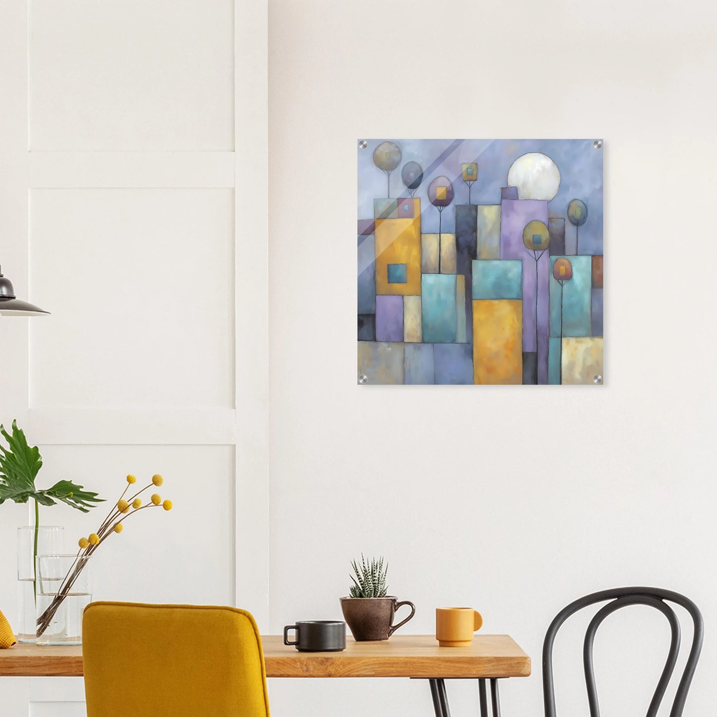 Ville sous la Lune — tableau plexiglas — vue 7 — art mural STNCL