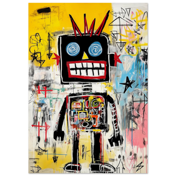 Red Crown Robot Graffiti