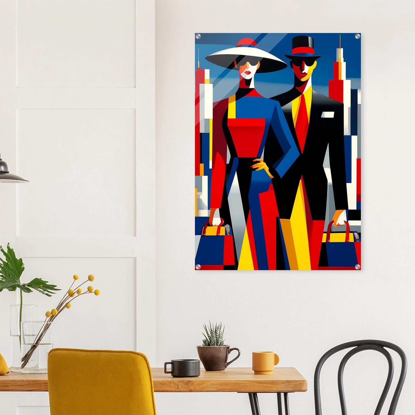 Le Couple en Ville — tableau plexiglas — vue 8 — art mural STNCL