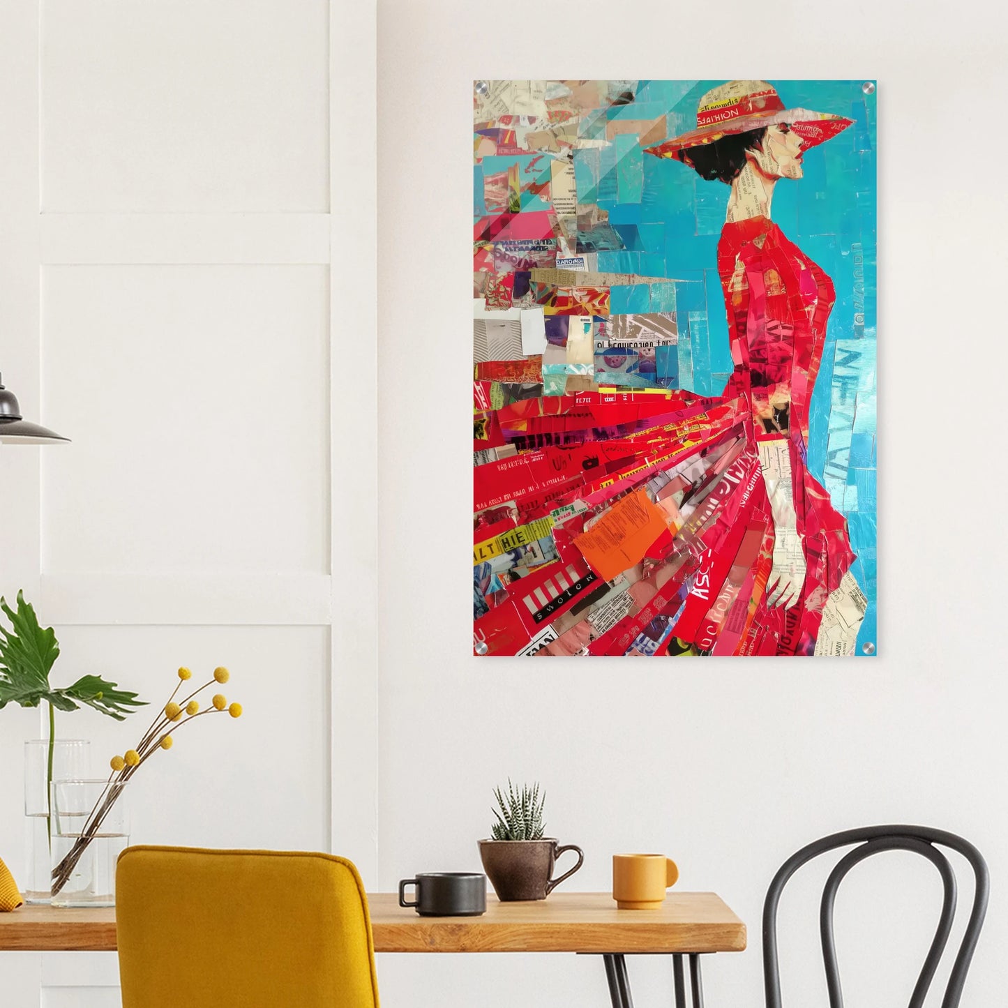 La Robe Rouge — tableau plexiglas — vue 8 — art mural STNCL