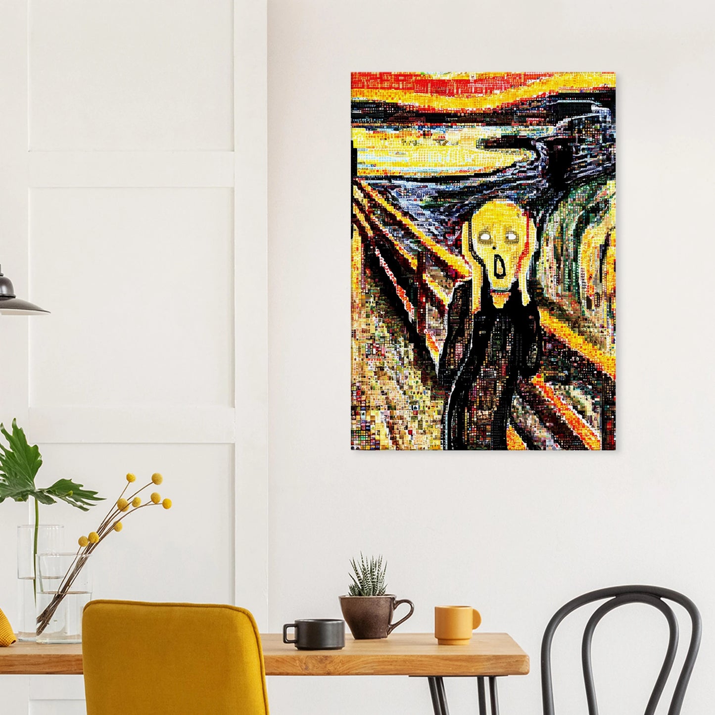Le Cri en Mosaïque — tableau sur toile — vue 8 — art mural STNCL