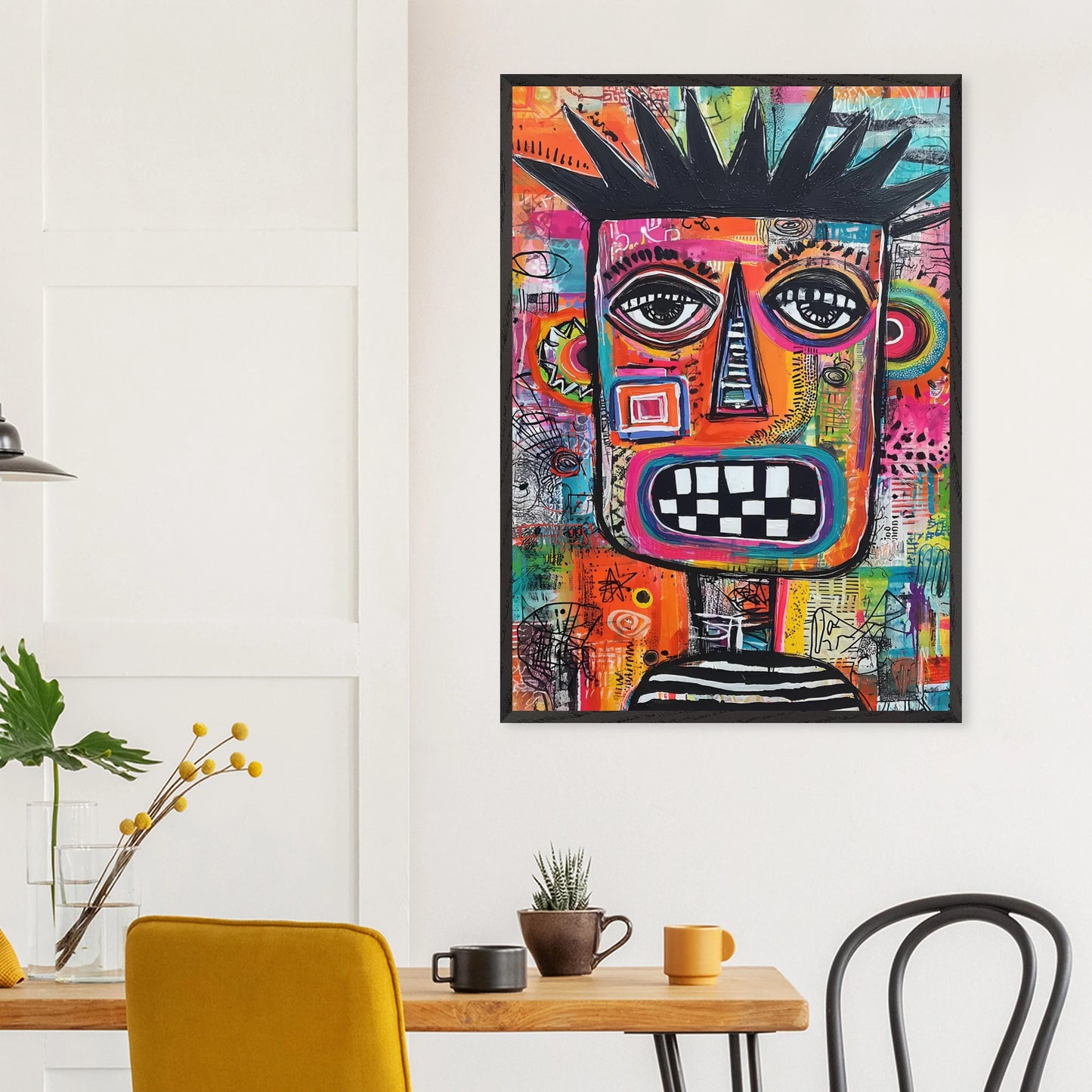 Masque Brut — tableau encadre bois — vue 18 — art mural STNCL