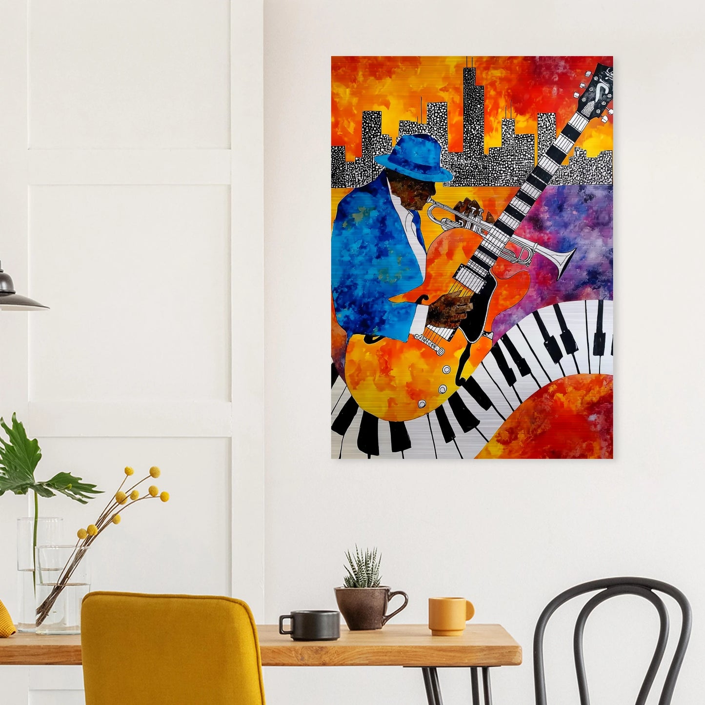 Blues en Ville — tableau aluminium — vue 8 — art mural STNCL