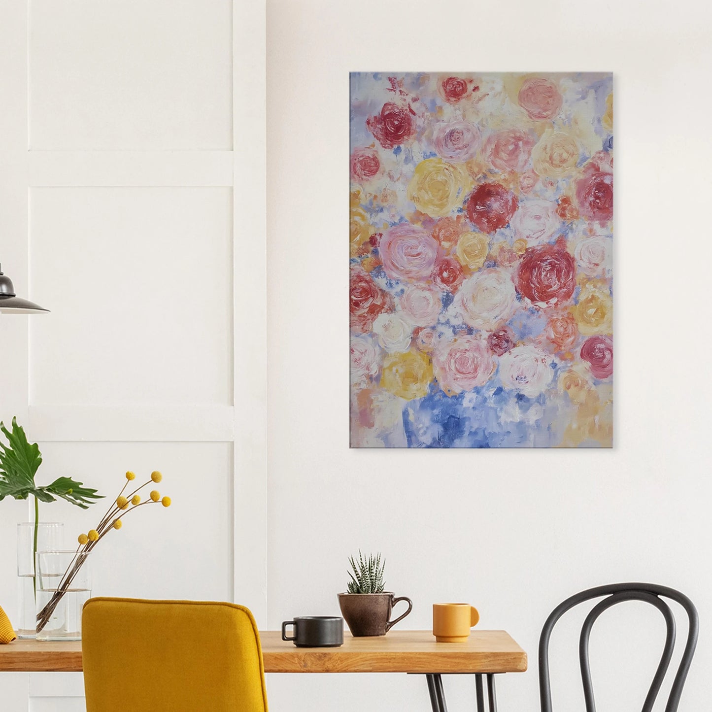 Brassée de Roses — tableau sur toile — vue 8 — art mural STNCL