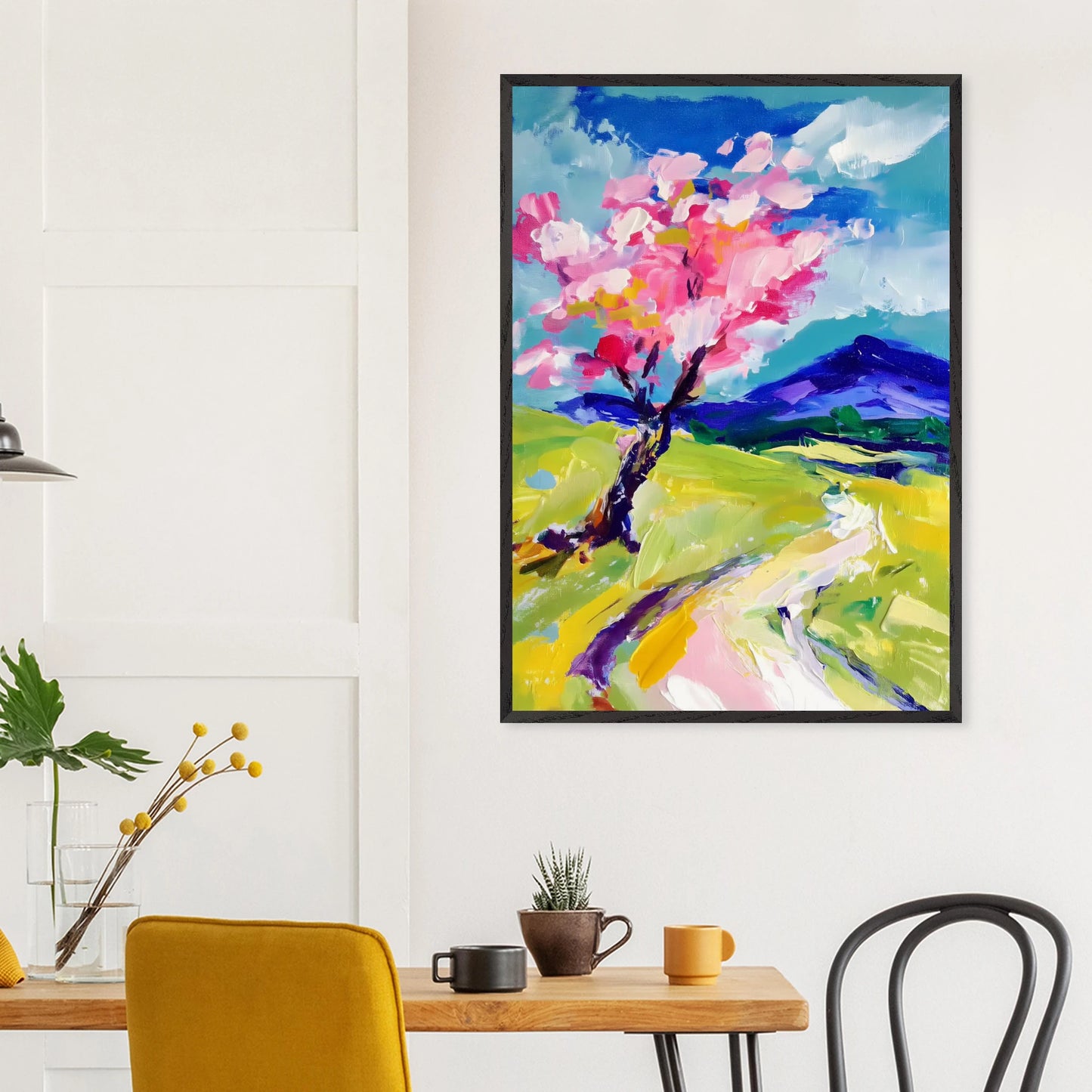 L'Arbre en Fleurs — tableau encadré bois — vue 18 — art mural STNCL