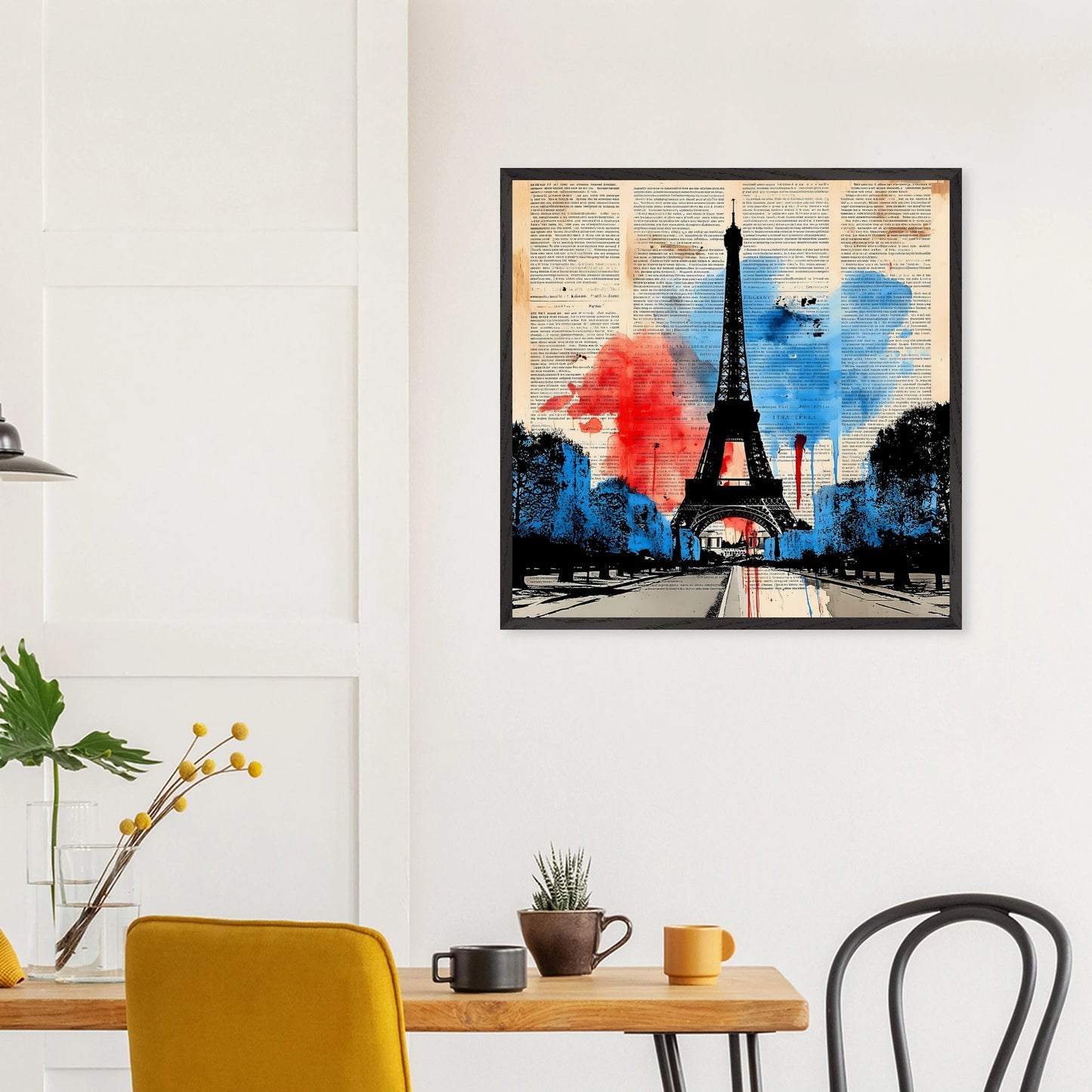 Paris Tricolore — tableau encadré bois — vue 15 — art mural STNCL