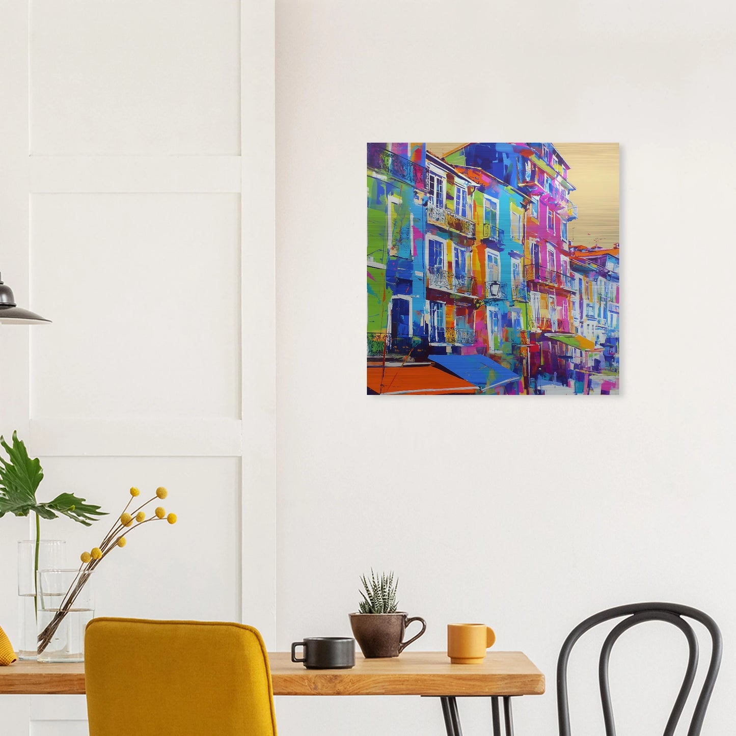 Balcons Colorés — tableau aluminium — vue 7 — art mural STNCL