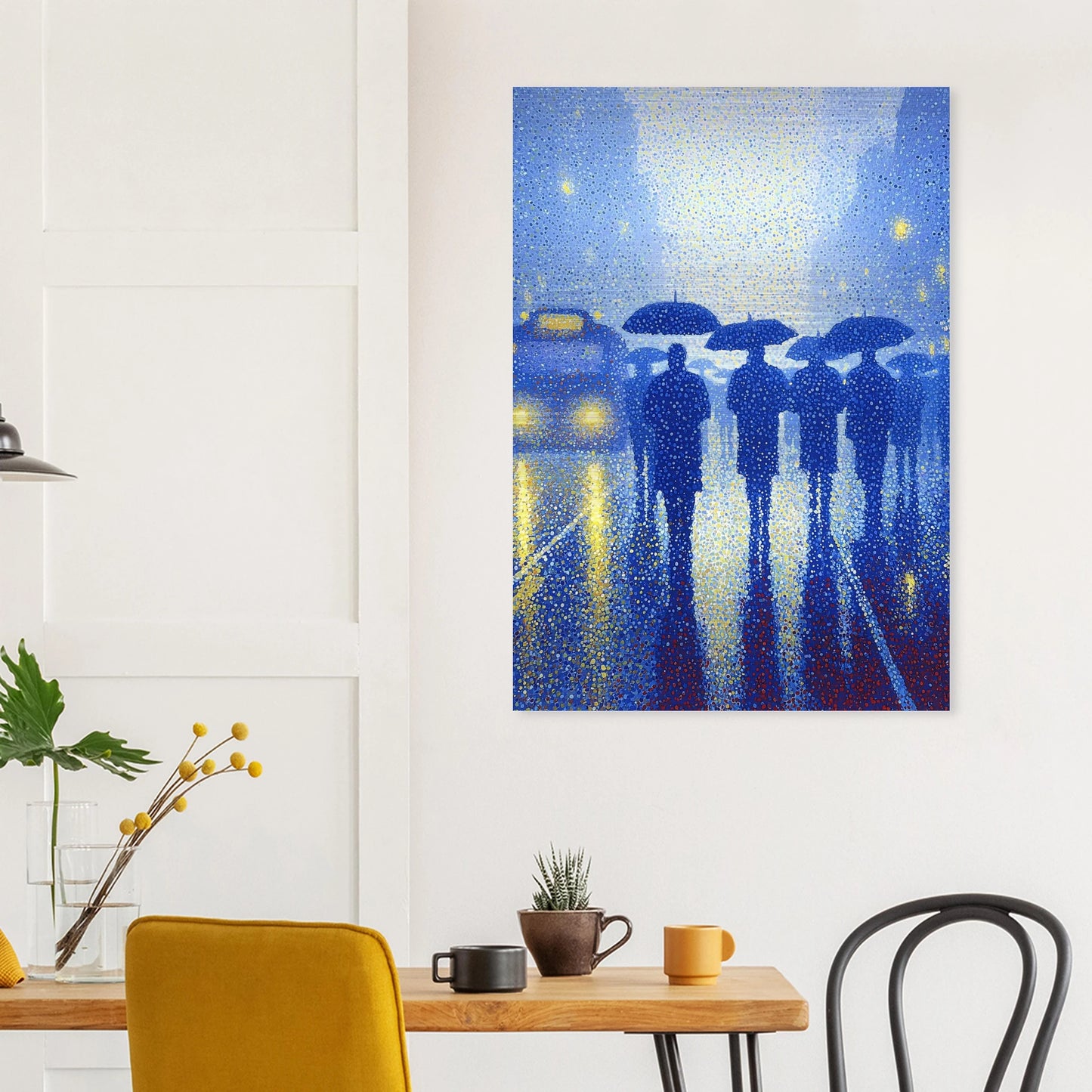 Pluie en Pointillés — tableau aluminium — vue 8 — art mural STNCL