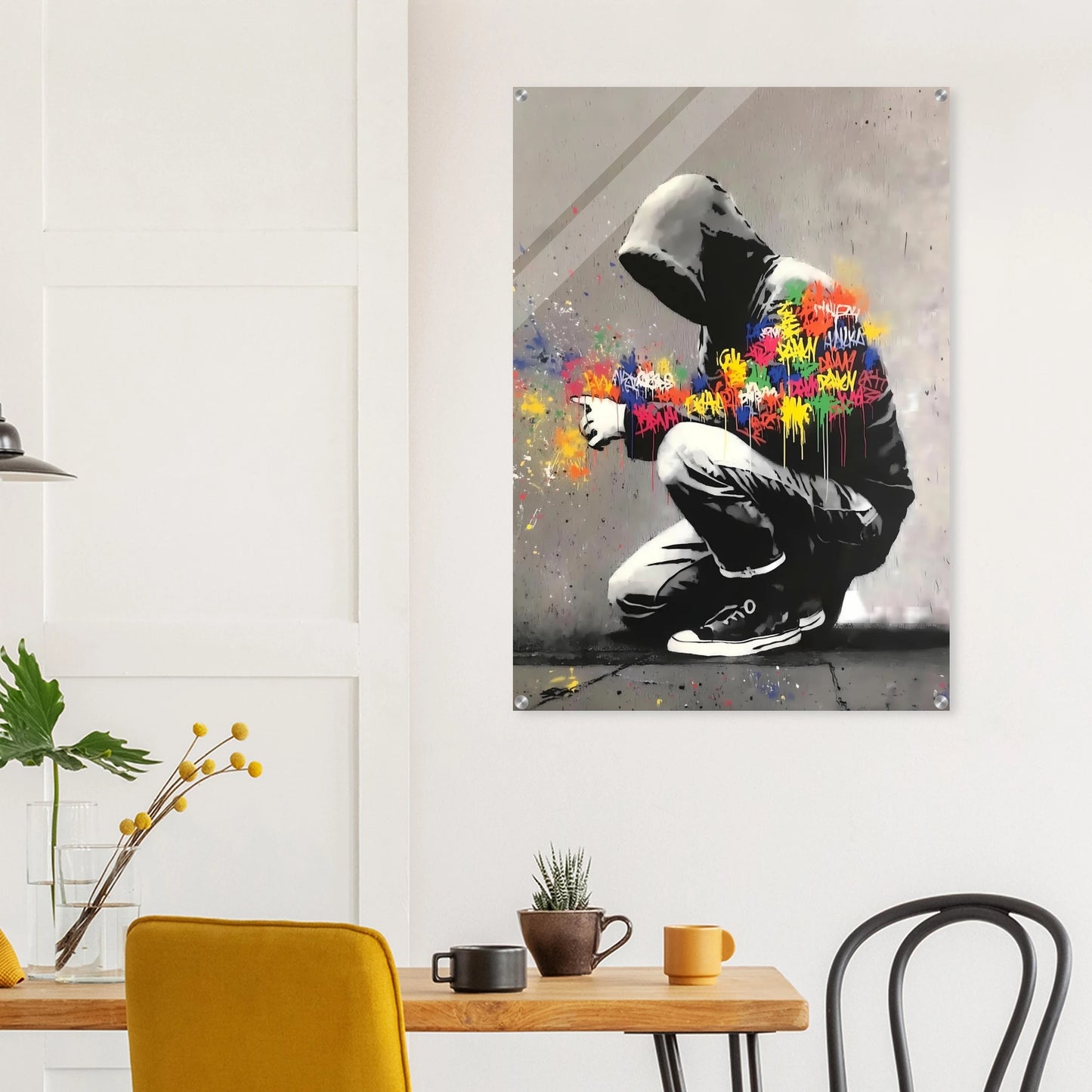 Le Graffeur — tableau plexiglas — vue 8 — art mural STNCL