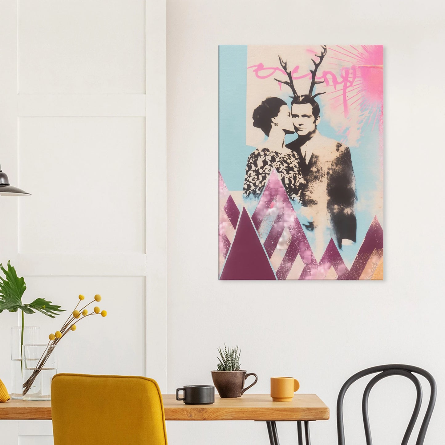 Le Couple aux Bois — tableau sur toile — vue 8 — art mural STNCL