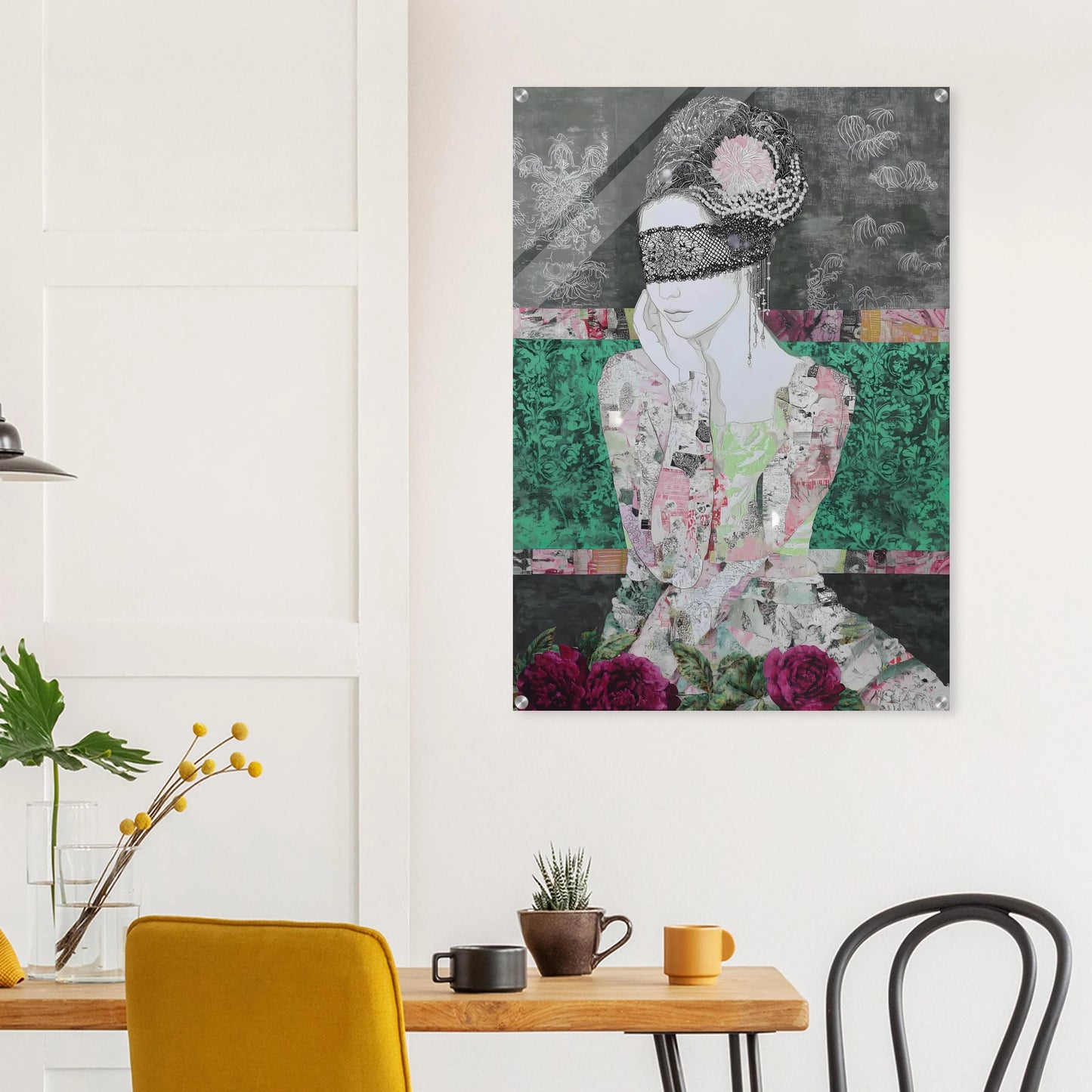 Dame de Dentelle — tableau plexiglas — vue 8 — art mural STNCL