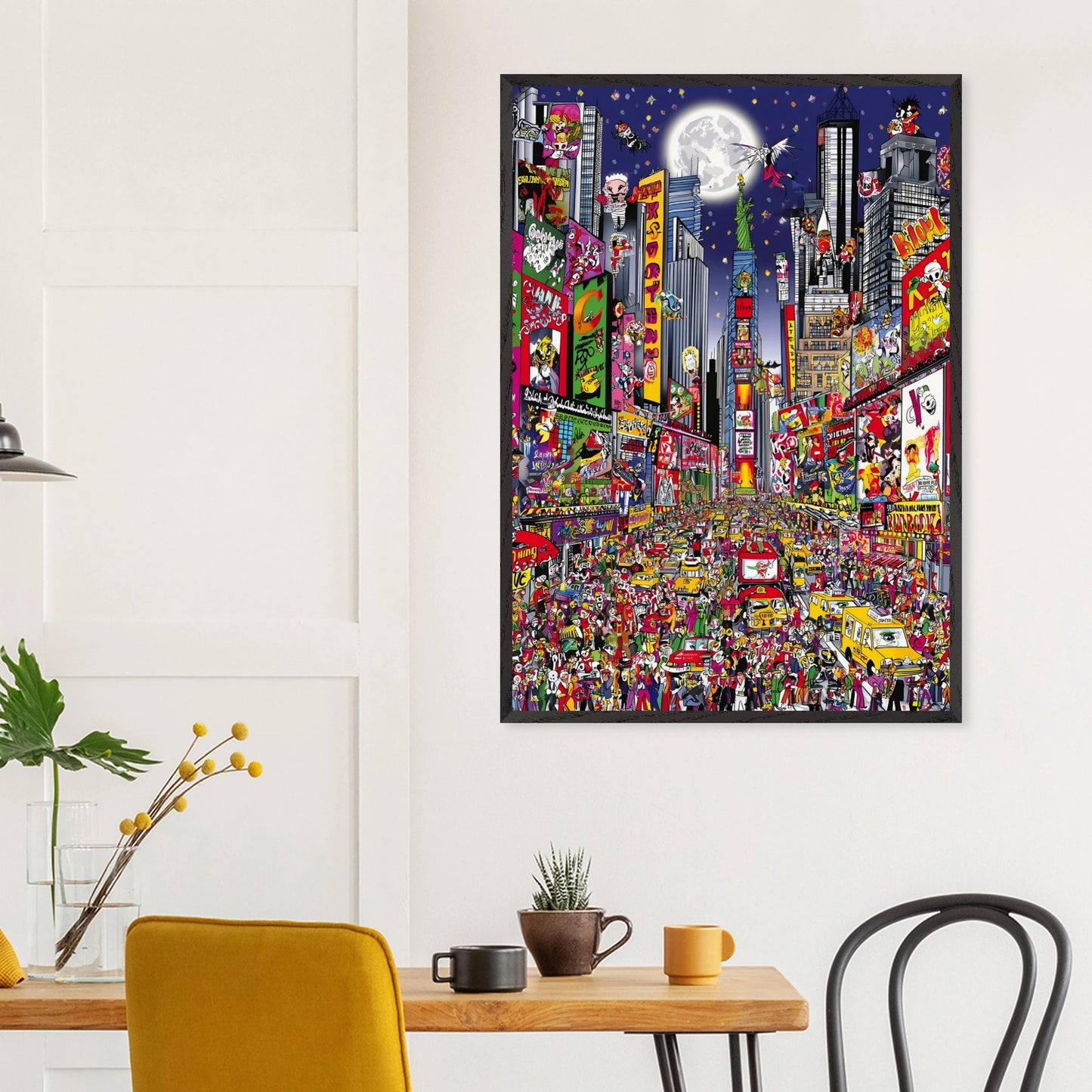 Times Square en Fête — tableau encadre bois — vue 18 — art mural STNCL