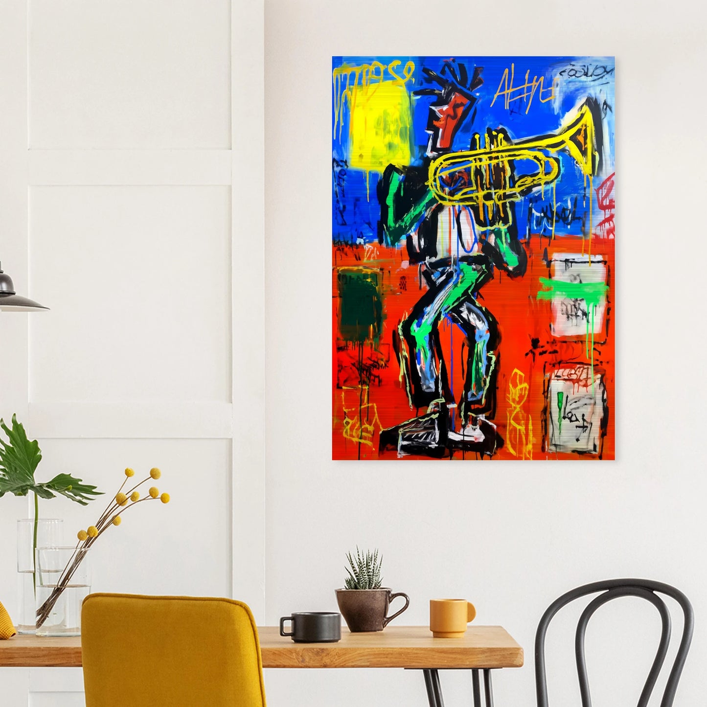 Le Trompettiste — tableau aluminium — vue 8 — art mural STNCL