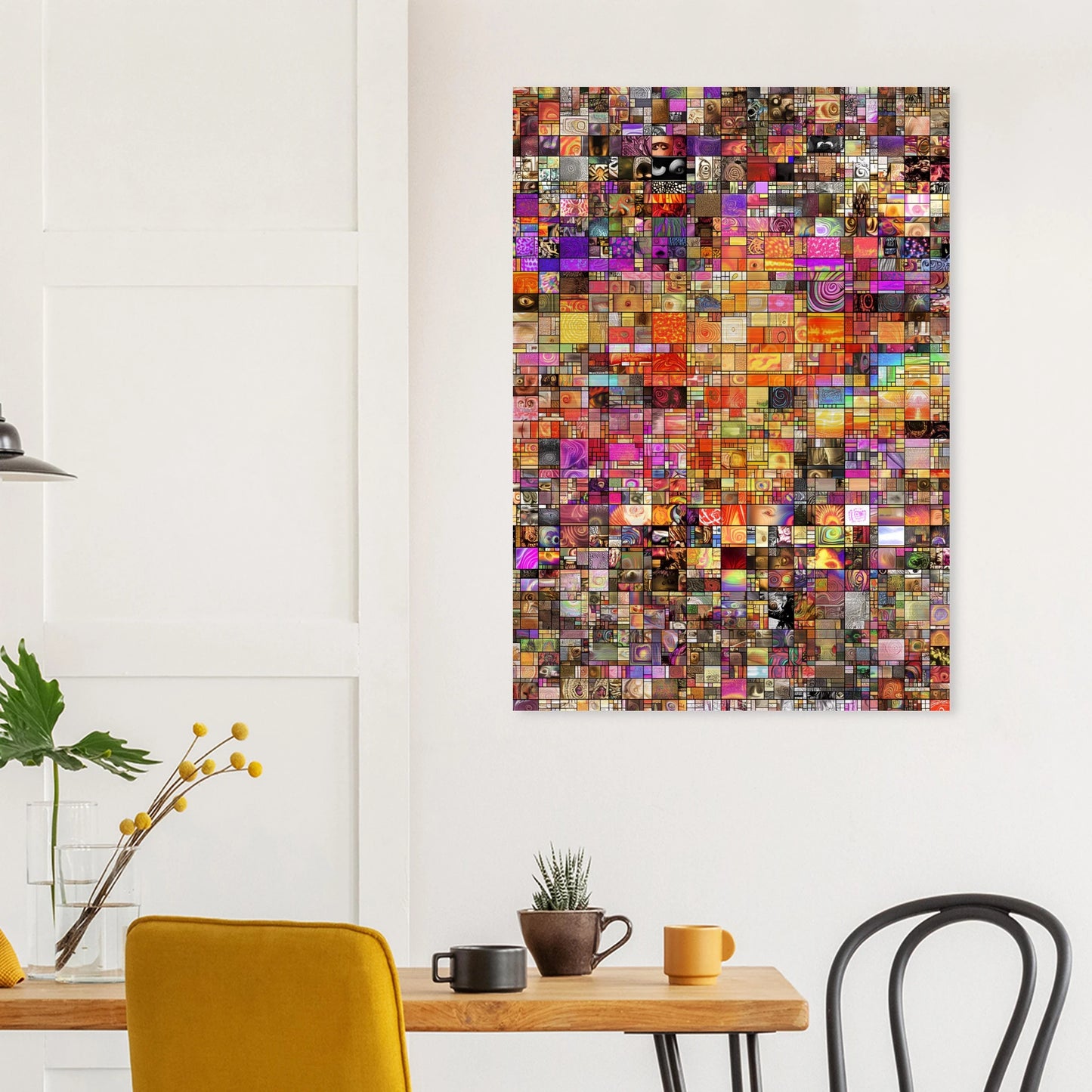 Mosaïque des Mille Mondes — tableau aluminium — vue 8 — art mural STNCL