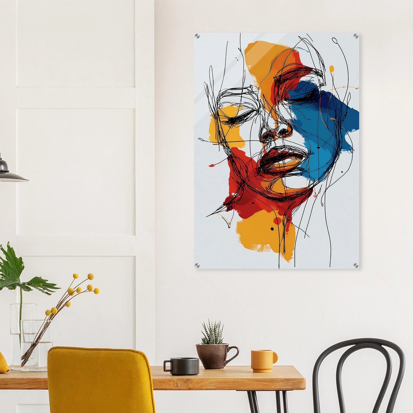Visage en Filigrane — tableau plexiglas — vue 8 — art mural STNCL