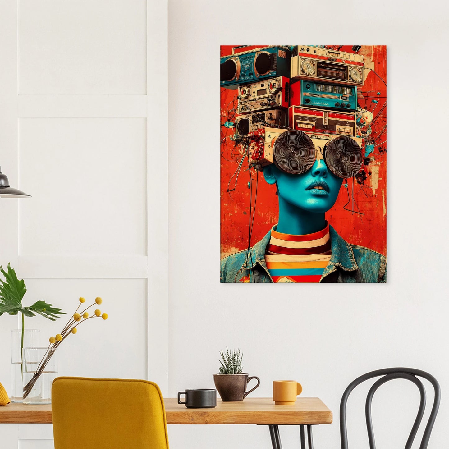 Tête à Musique — tableau sur toile — vue 8 — art mural STNCL