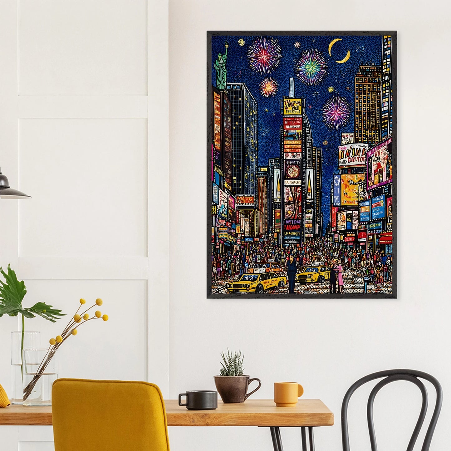 New York en Fête — tableau encadre bois — vue 18 — art mural STNCL