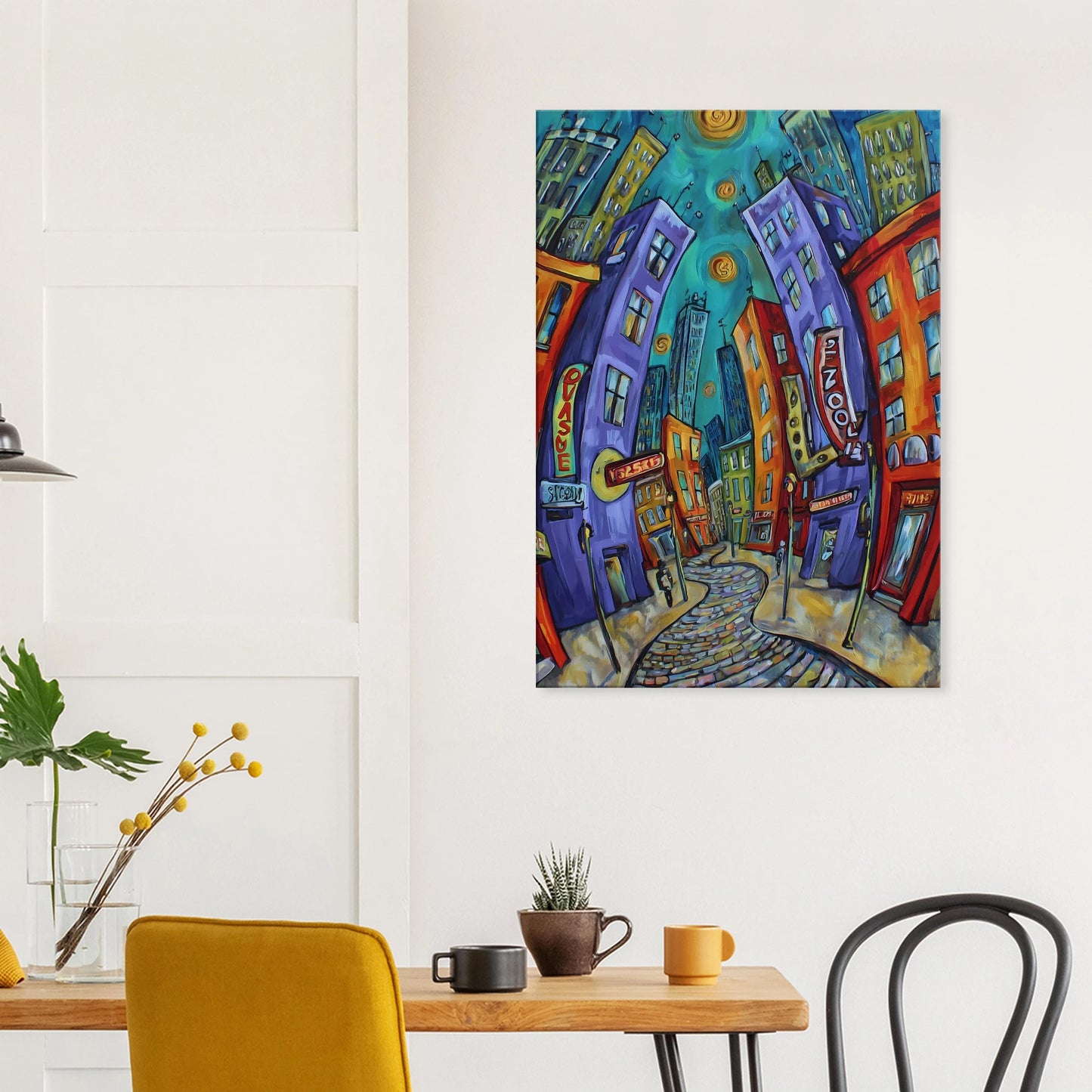 Ville Tourbillon — tableau sur toile — vue 8 — art mural STNCL