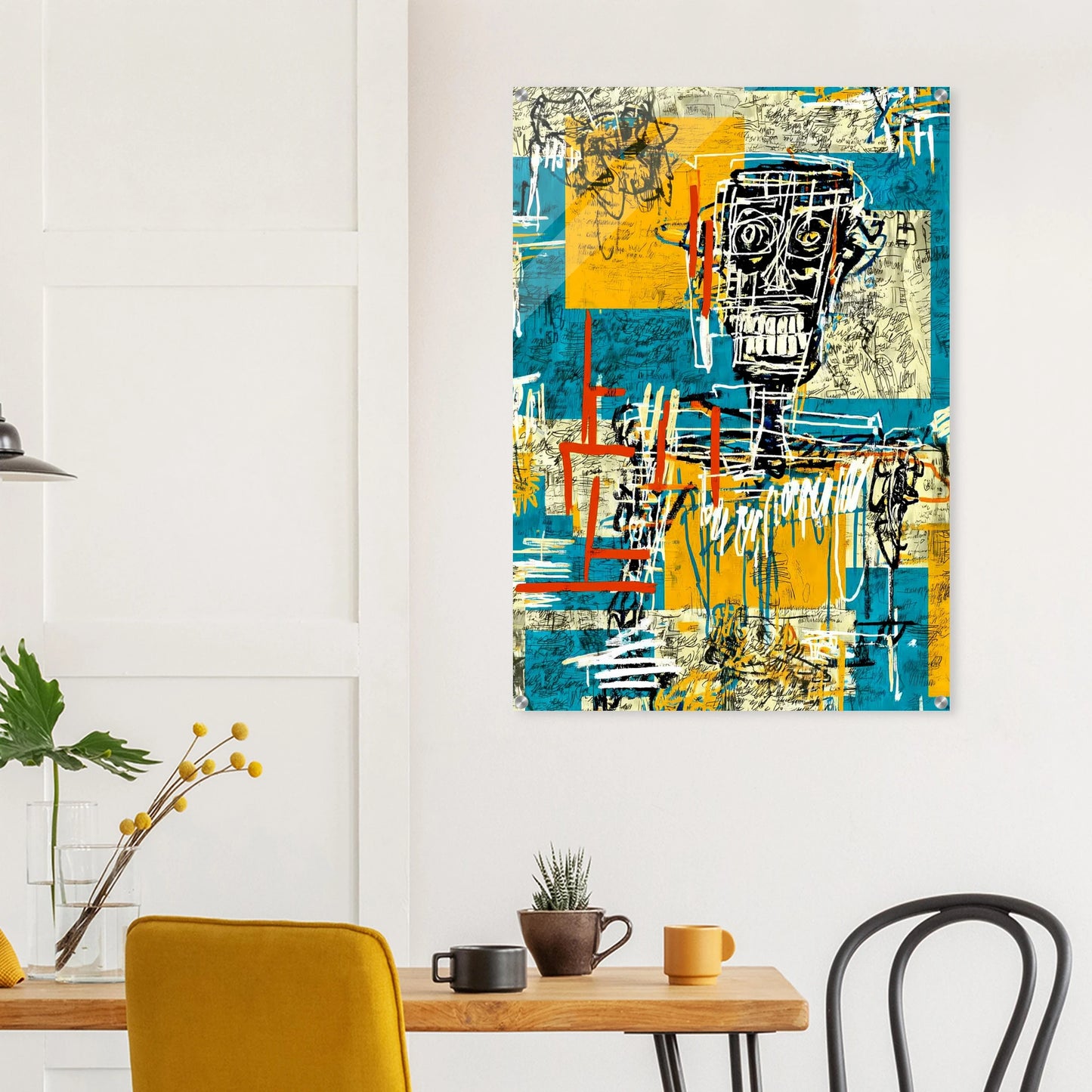 Visage Griffé — tableau plexiglas — vue 8 — art mural STNCL
