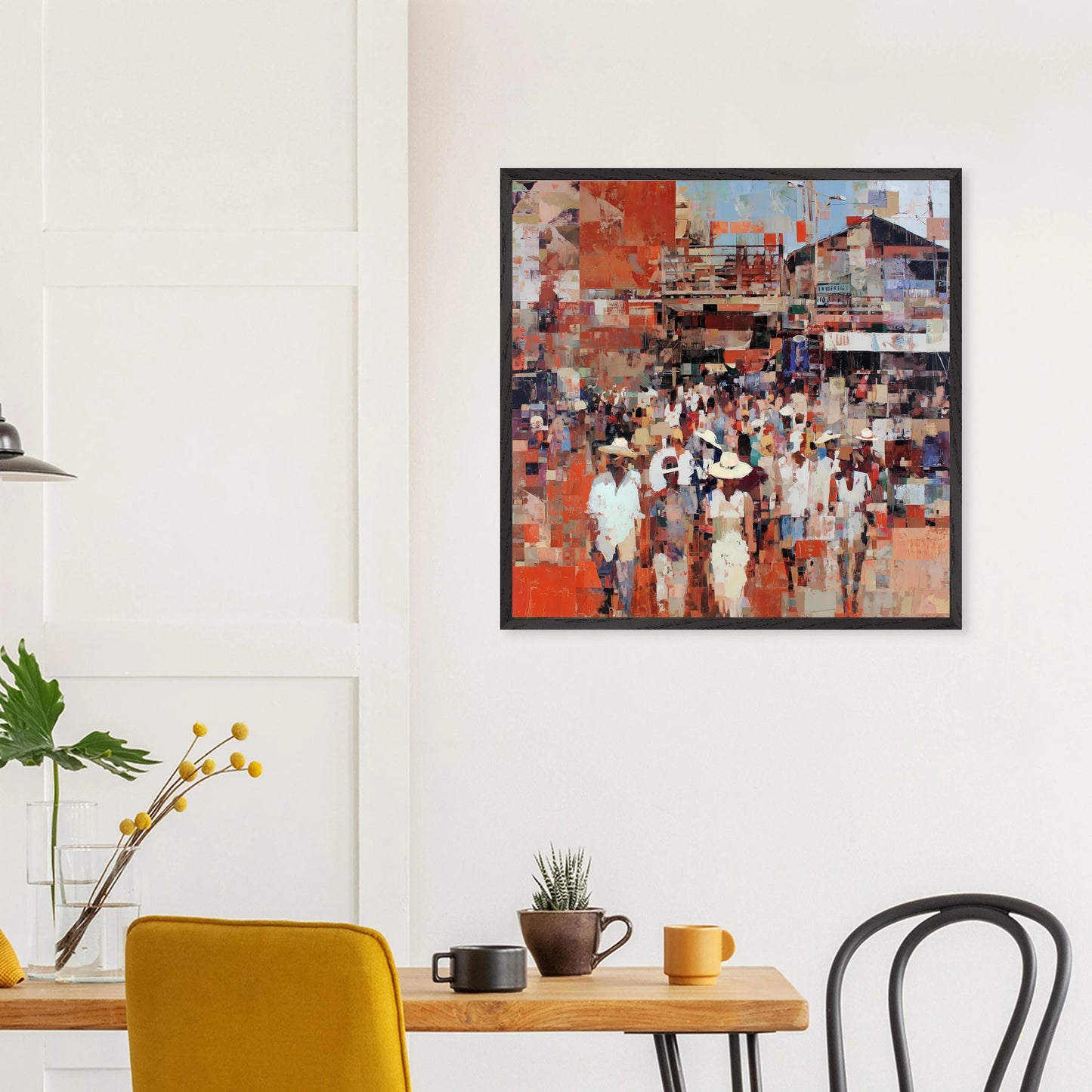 Marché en Couleurs — tableau encadre bois — vue 15 — art mural STNCL
