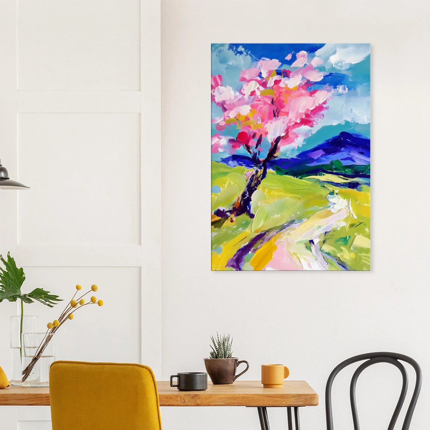 L'Arbre en Fleurs — tableau sur toile — vue 8 — art mural STNCL