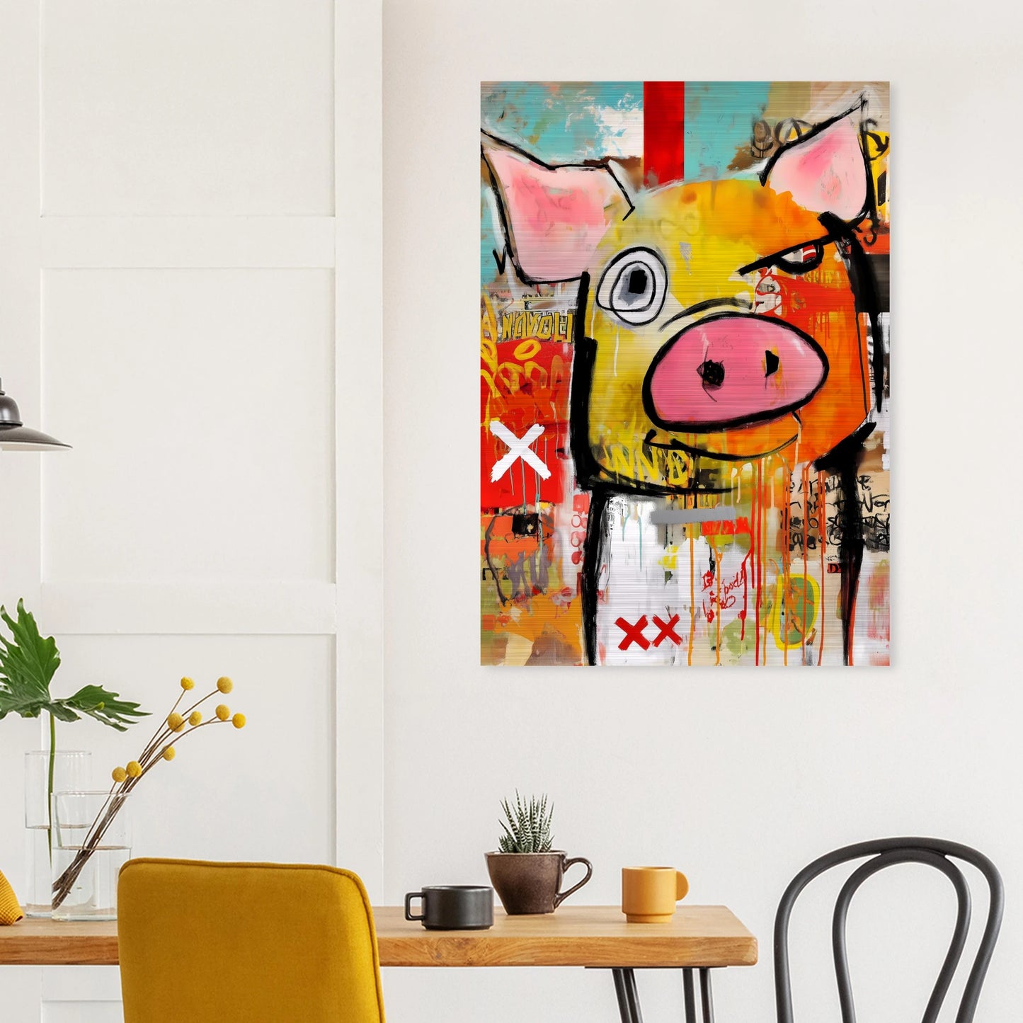 Le Cochon Bougon — tableau aluminium — vue 8 — art mural STNCL
