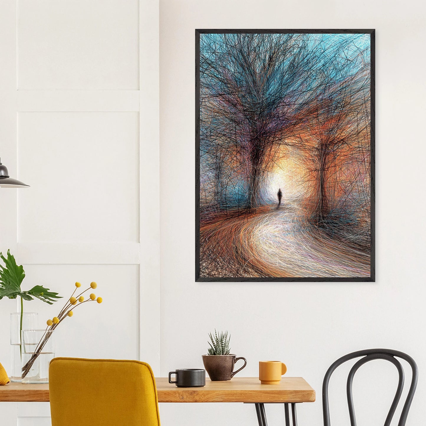Vers la Clarté — tableau encadré bois — vue 18 — art mural STNCL