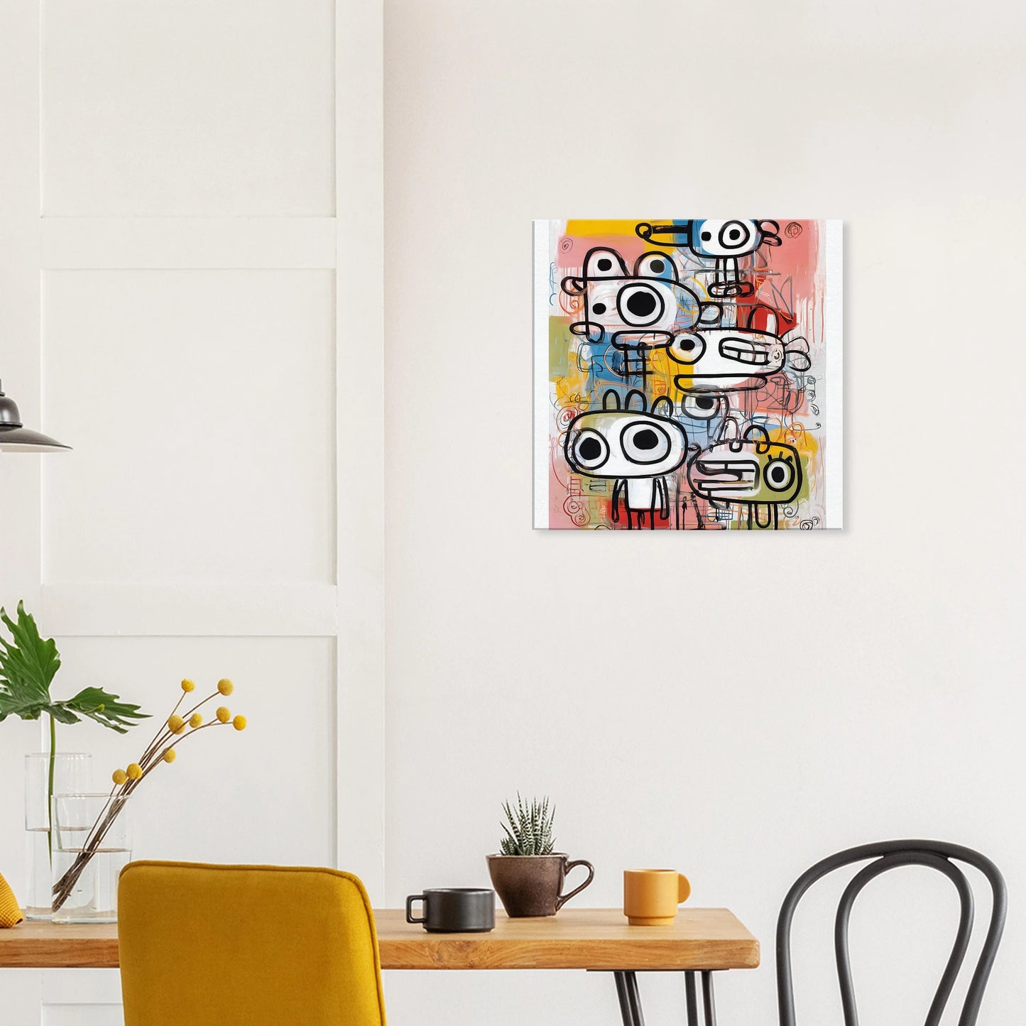 Les Cinq Curieux — tableau sur toile — vue 7 — art mural STNCL