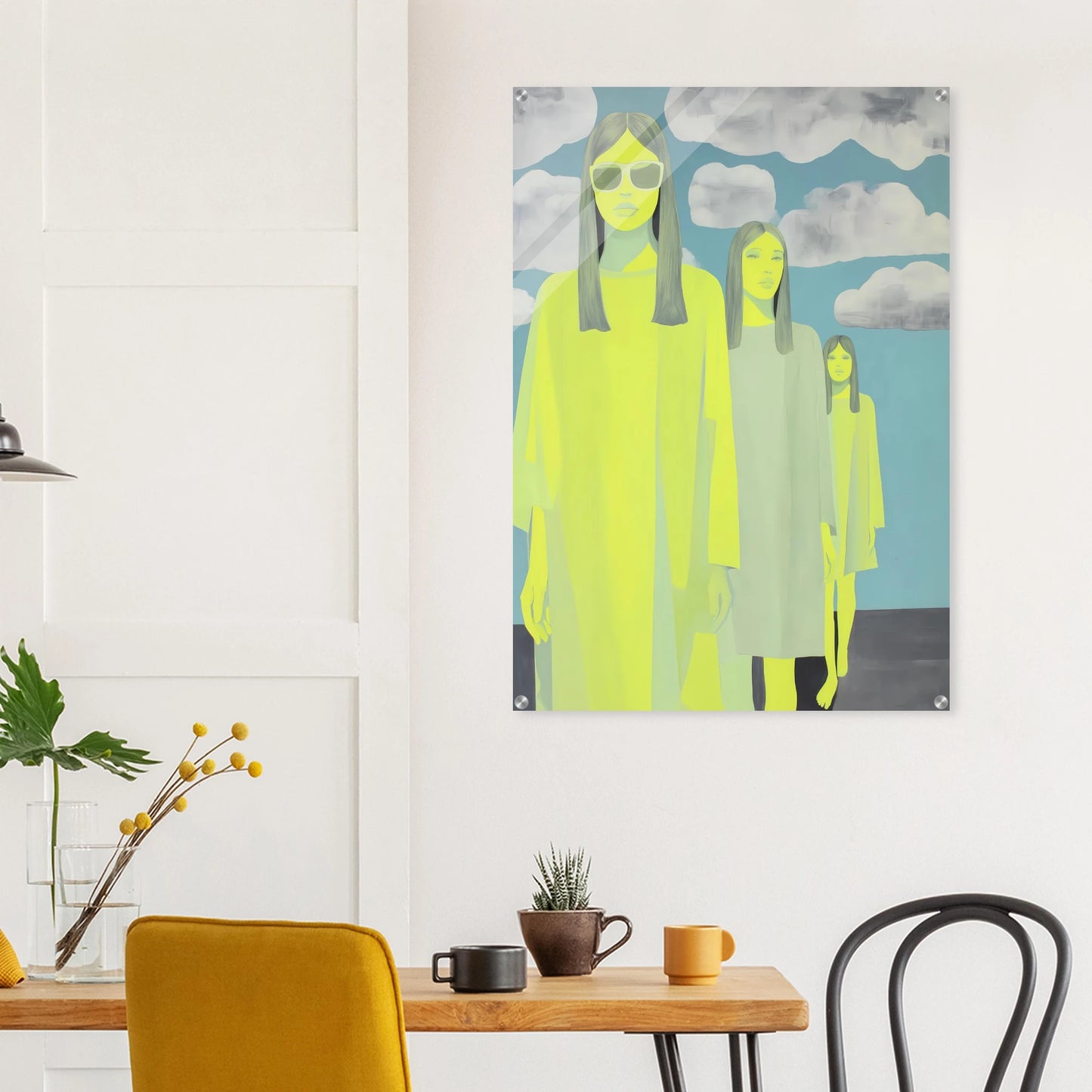 Les Trois Silhouettes — tableau plexiglas — vue 8 — art mural STNCL