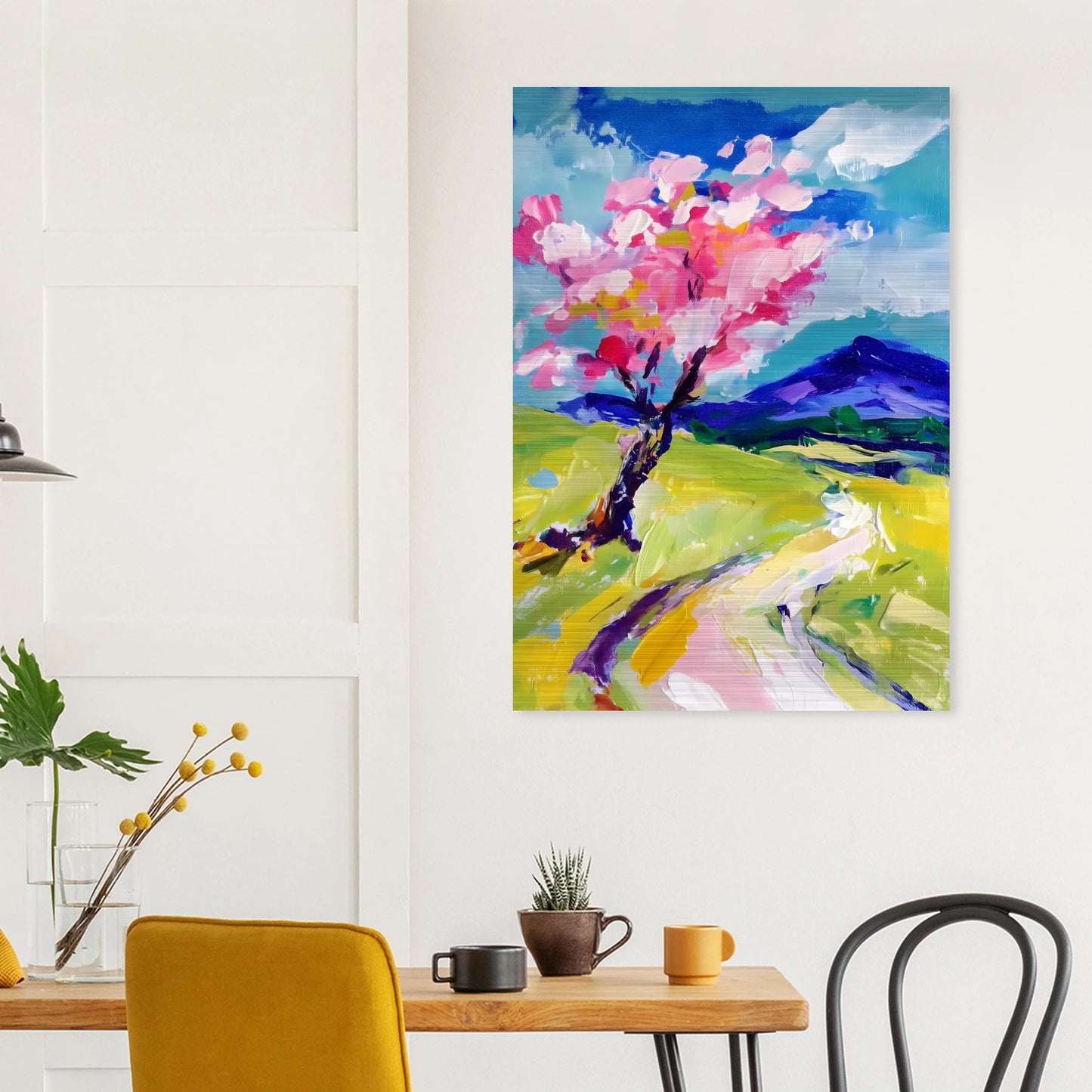 L'Arbre en Fleurs — tableau aluminium — vue 8 — art mural STNCL