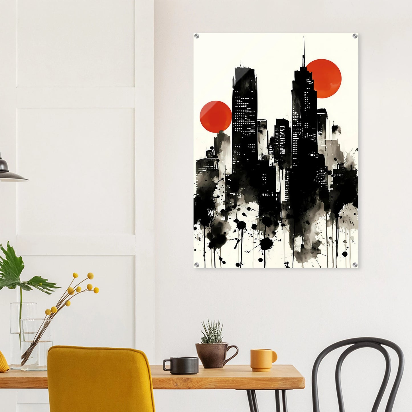 Ville d'Encre — tableau plexiglas — vue 8 — art mural STNCL