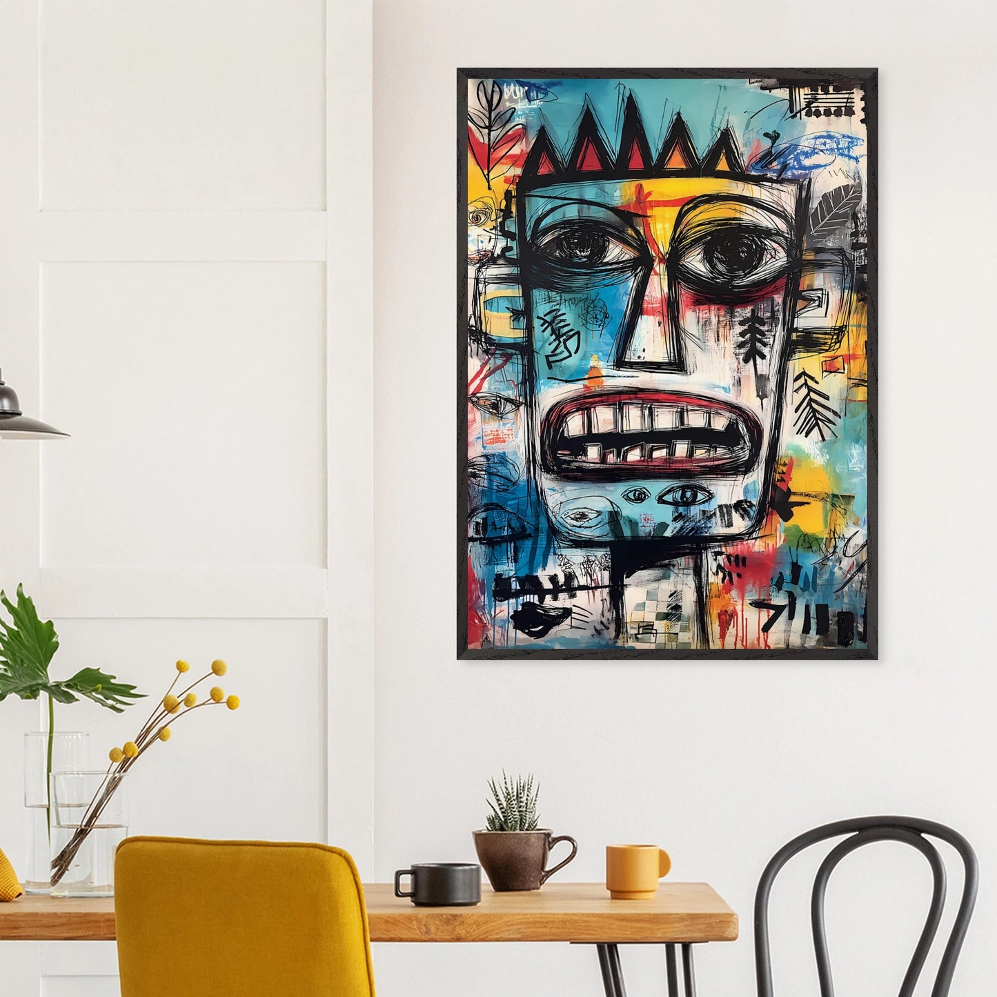 Roi Primitif — tableau encadré bois — vue 18 — art mural STNCL