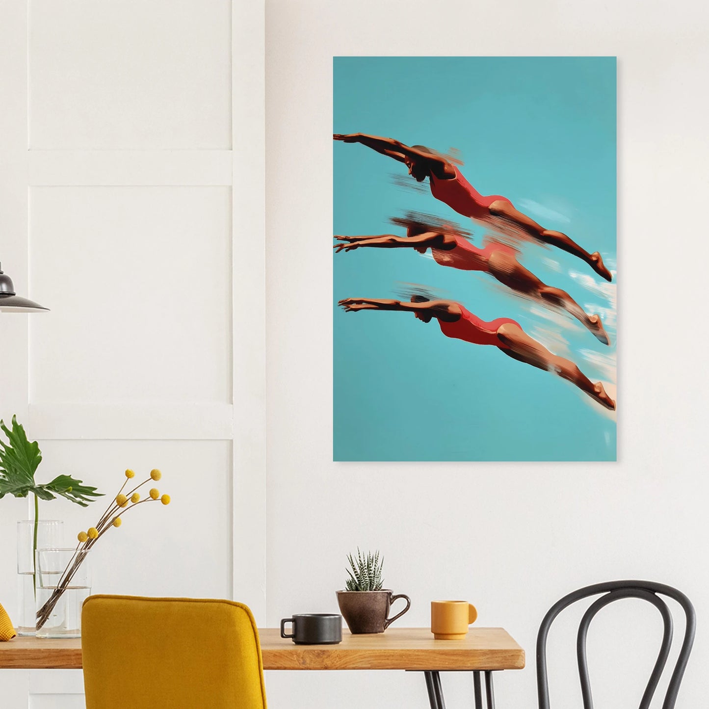 Trois Plongeuses — affiche d'art — vue 8 — art mural STNCL