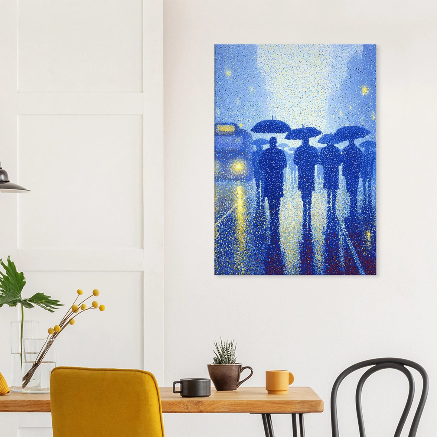 Pluie en Pointillés — tableau sur toile — vue 8 — art mural STNCL