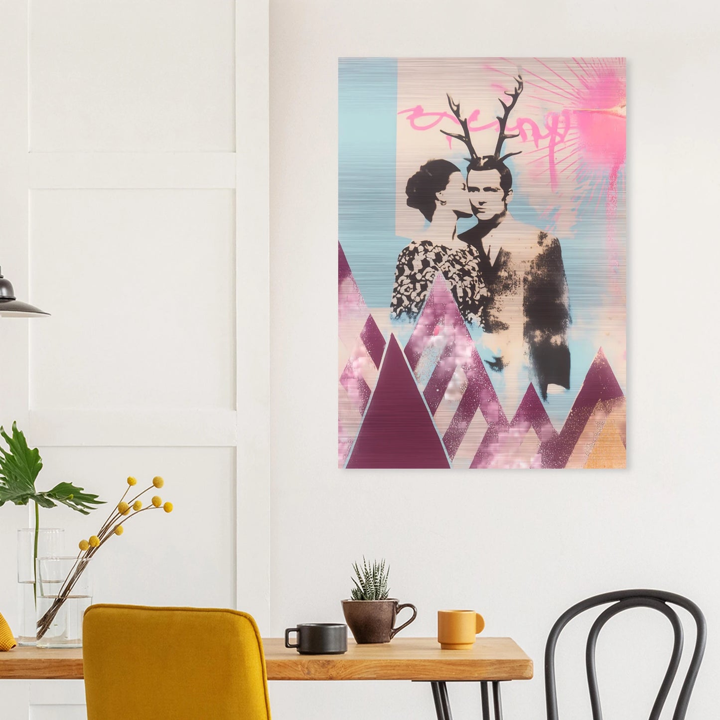Le Couple aux Bois — tableau aluminium — vue 8 — art mural STNCL
