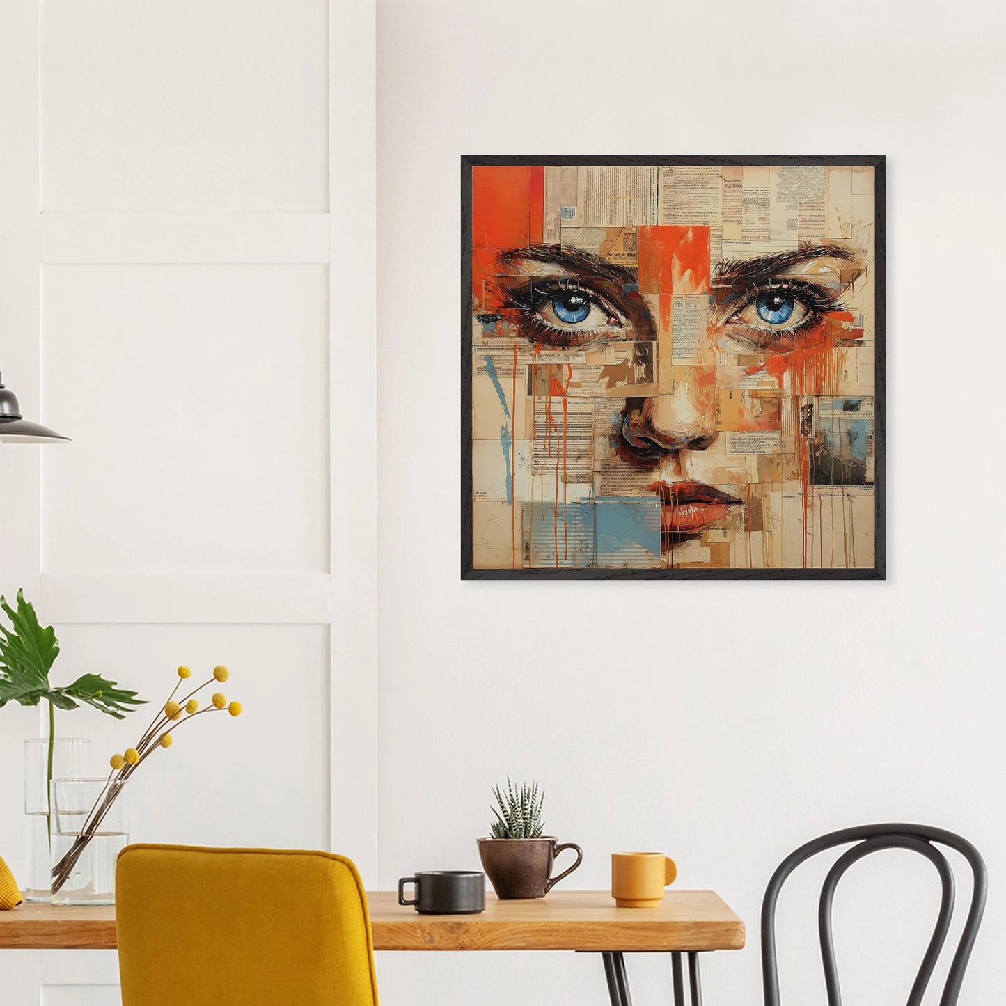 Sur les Pages — tableau encadré bois — vue 15 — art mural STNCL