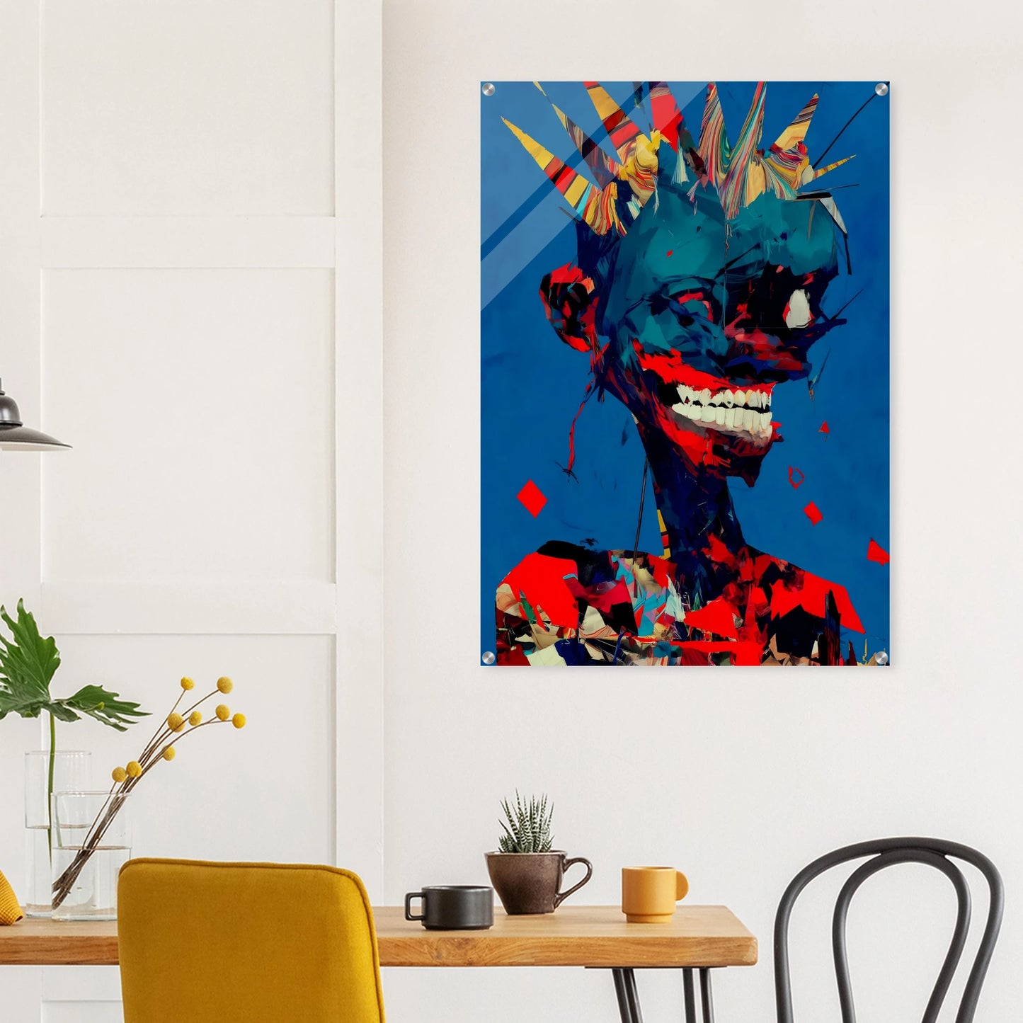 Le Rire Bleu — tableau plexiglas — vue 8 — art mural STNCL