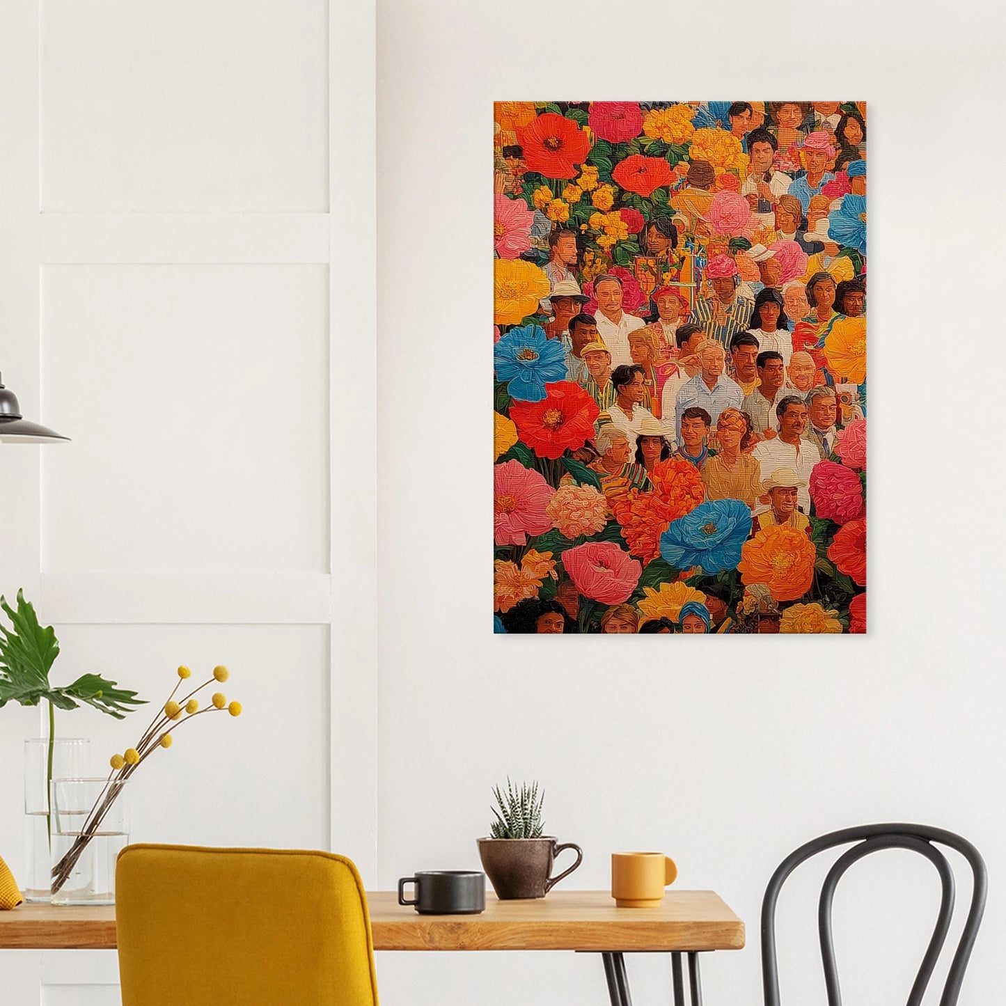Jardin des Visages — tableau sur toile — vue 8 — art mural STNCL