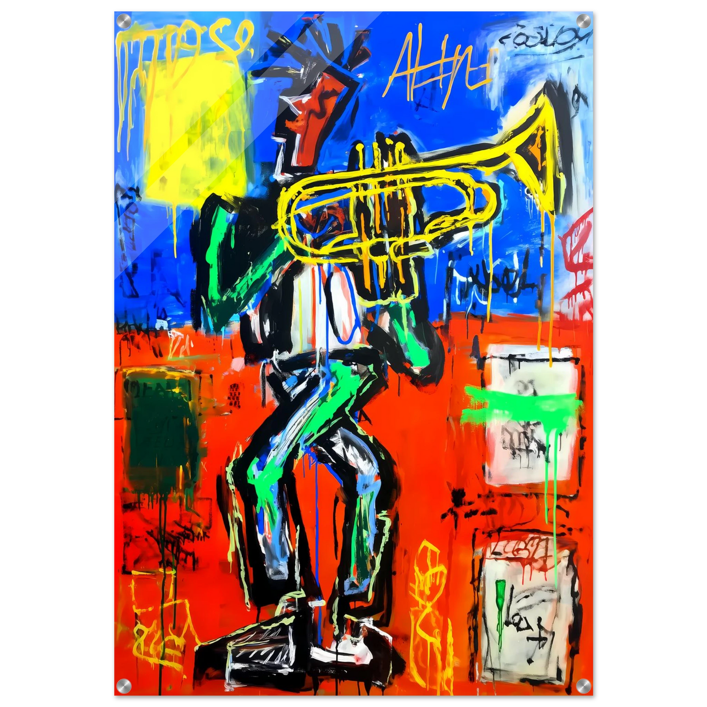 Le Trompettiste — tableau plexiglas — art mural STNCL