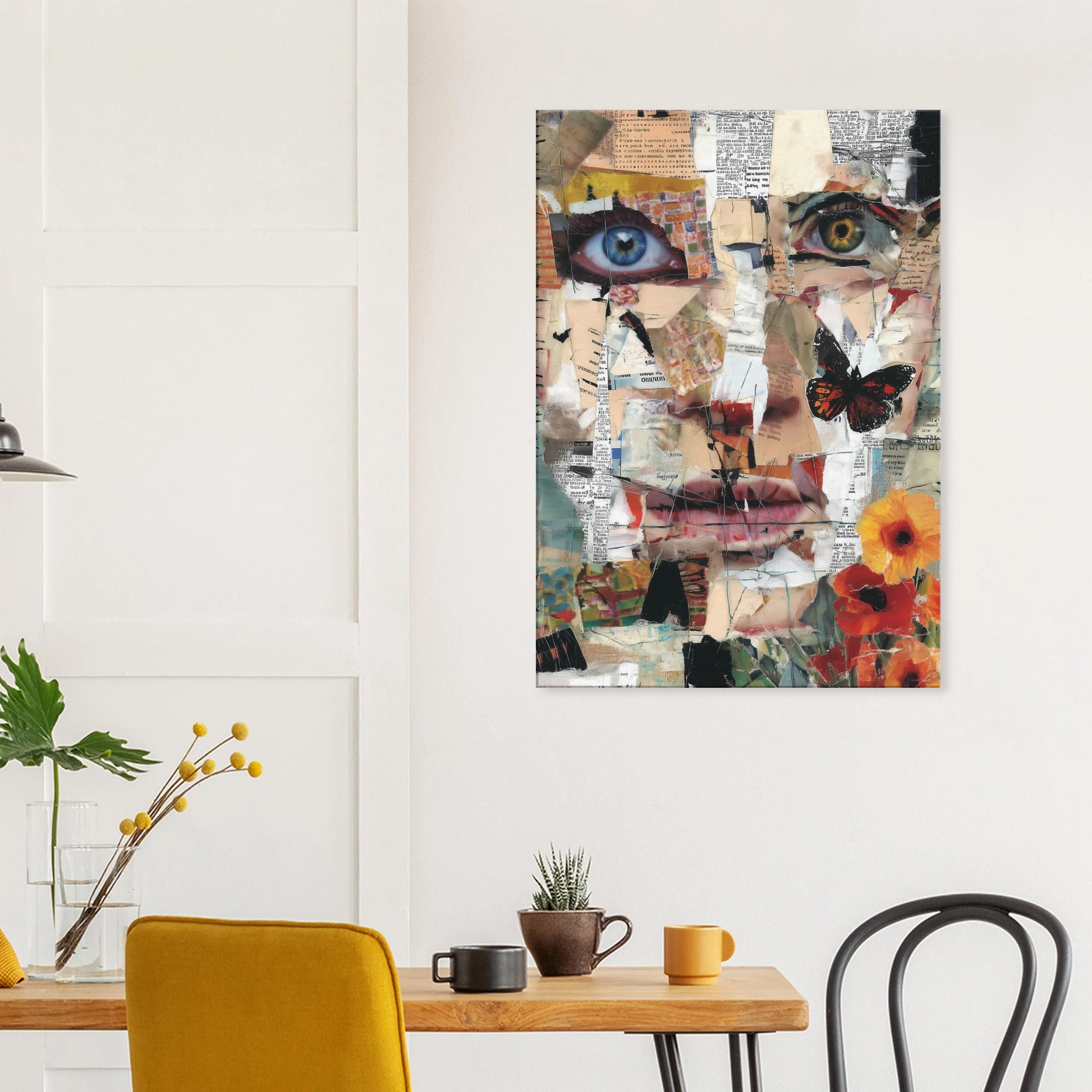 Le Visage de Papier — tableau sur toile — vue 8 — art mural STNCL